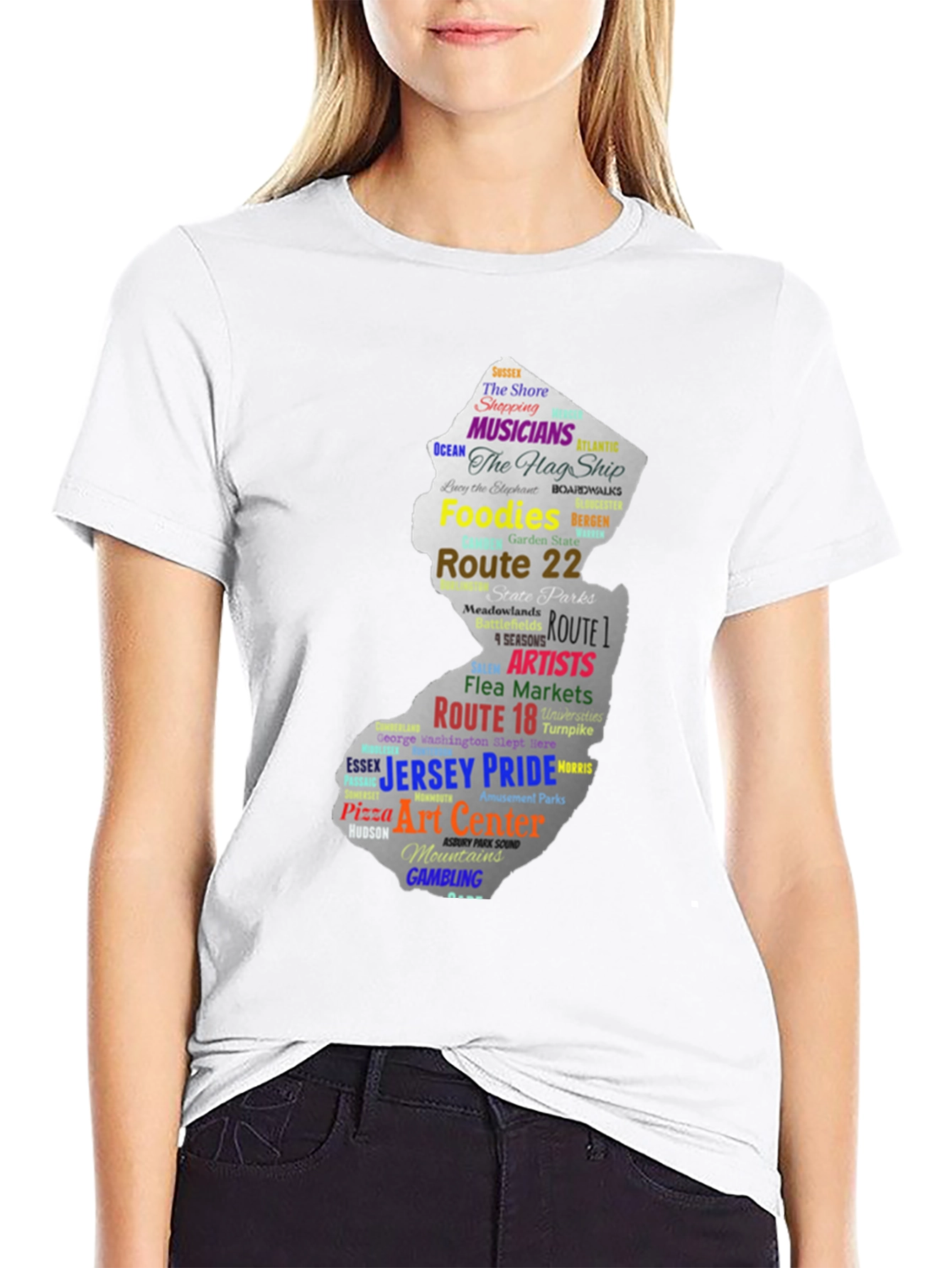 New Jersey Pride T-Shirt State Map
