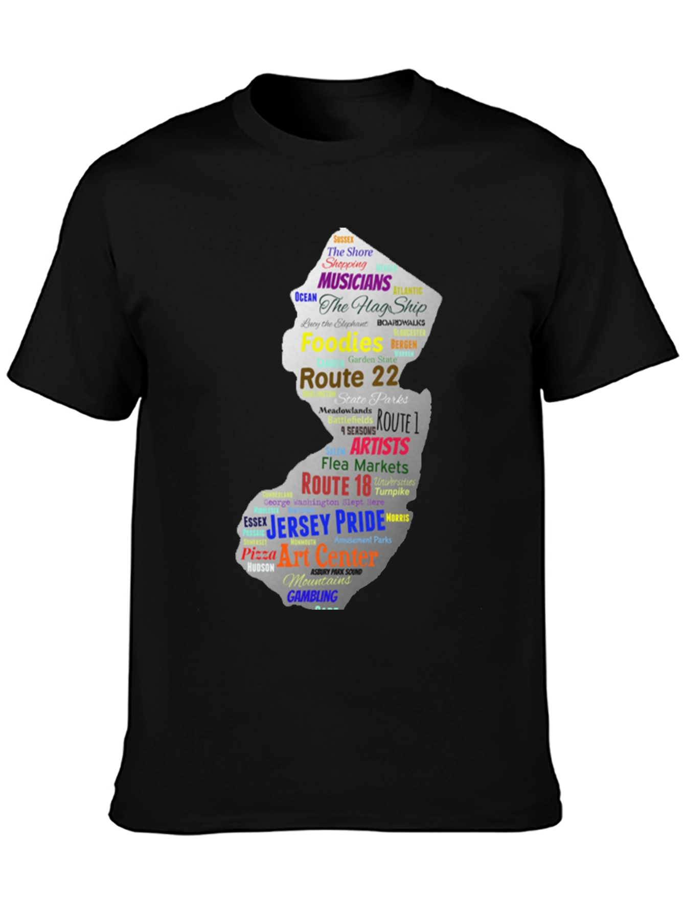 New Jersey Pride T-Shirt State Map