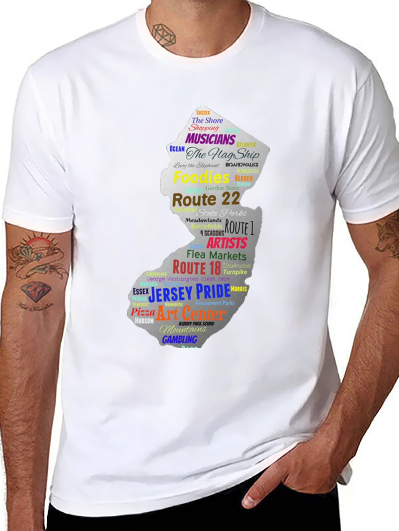 New Jersey Pride T-Shirt State Map