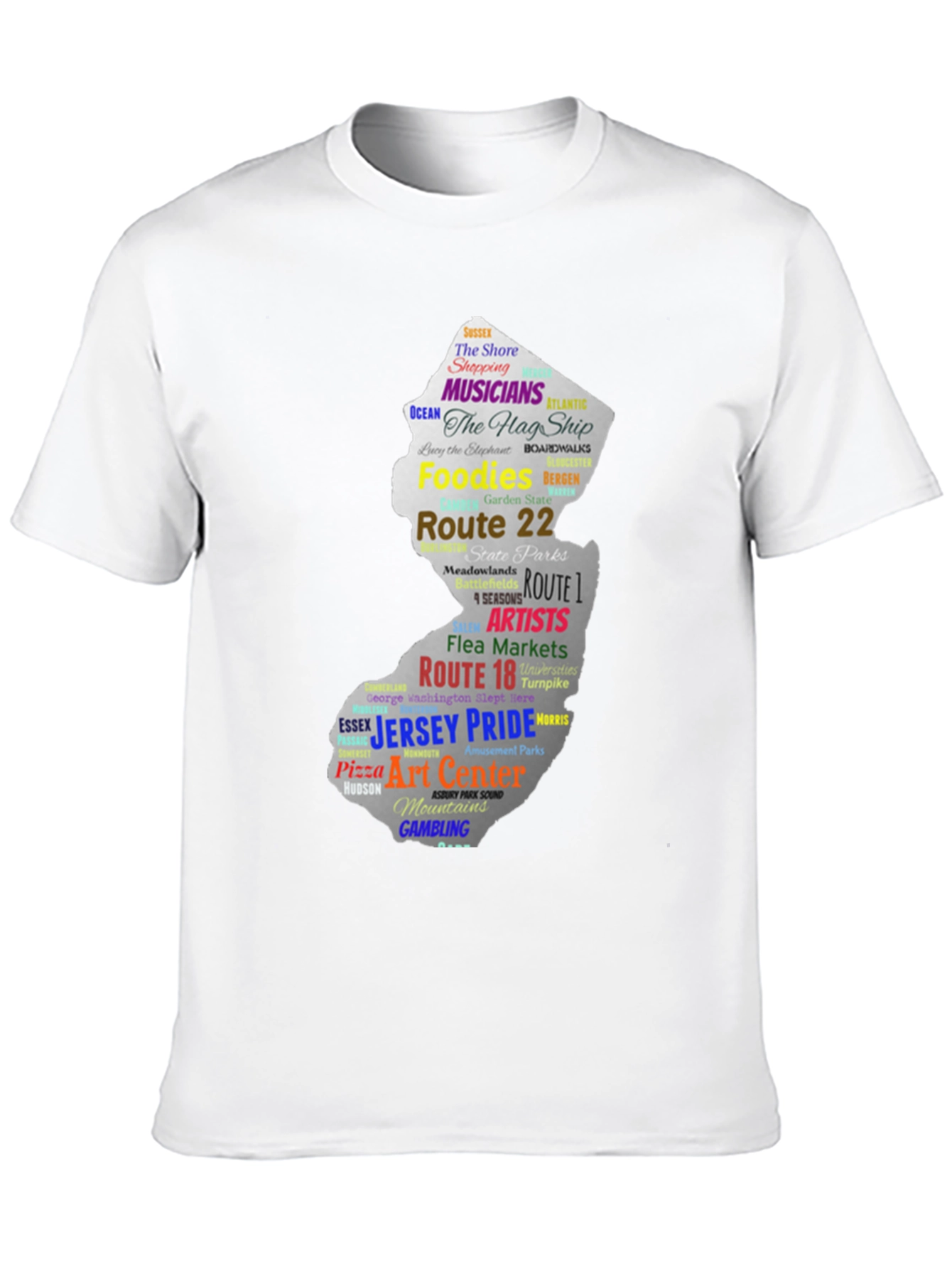New Jersey Pride T-Shirt State Map
