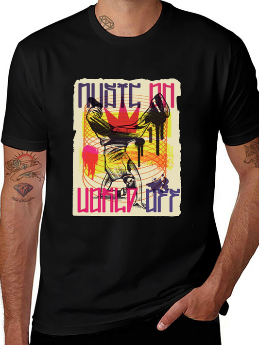 Music On World Off Graphic Tee - Modern Streetwear Style