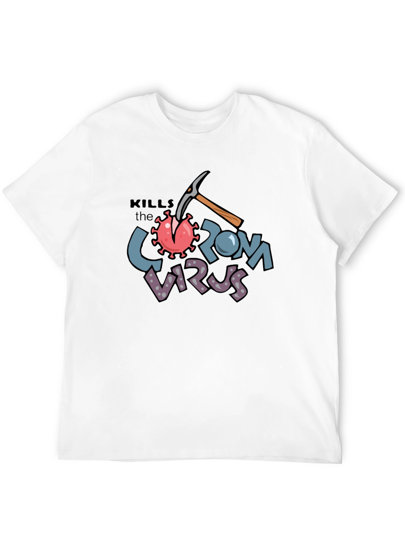 Kills the Corona Virus Black T-Shirt