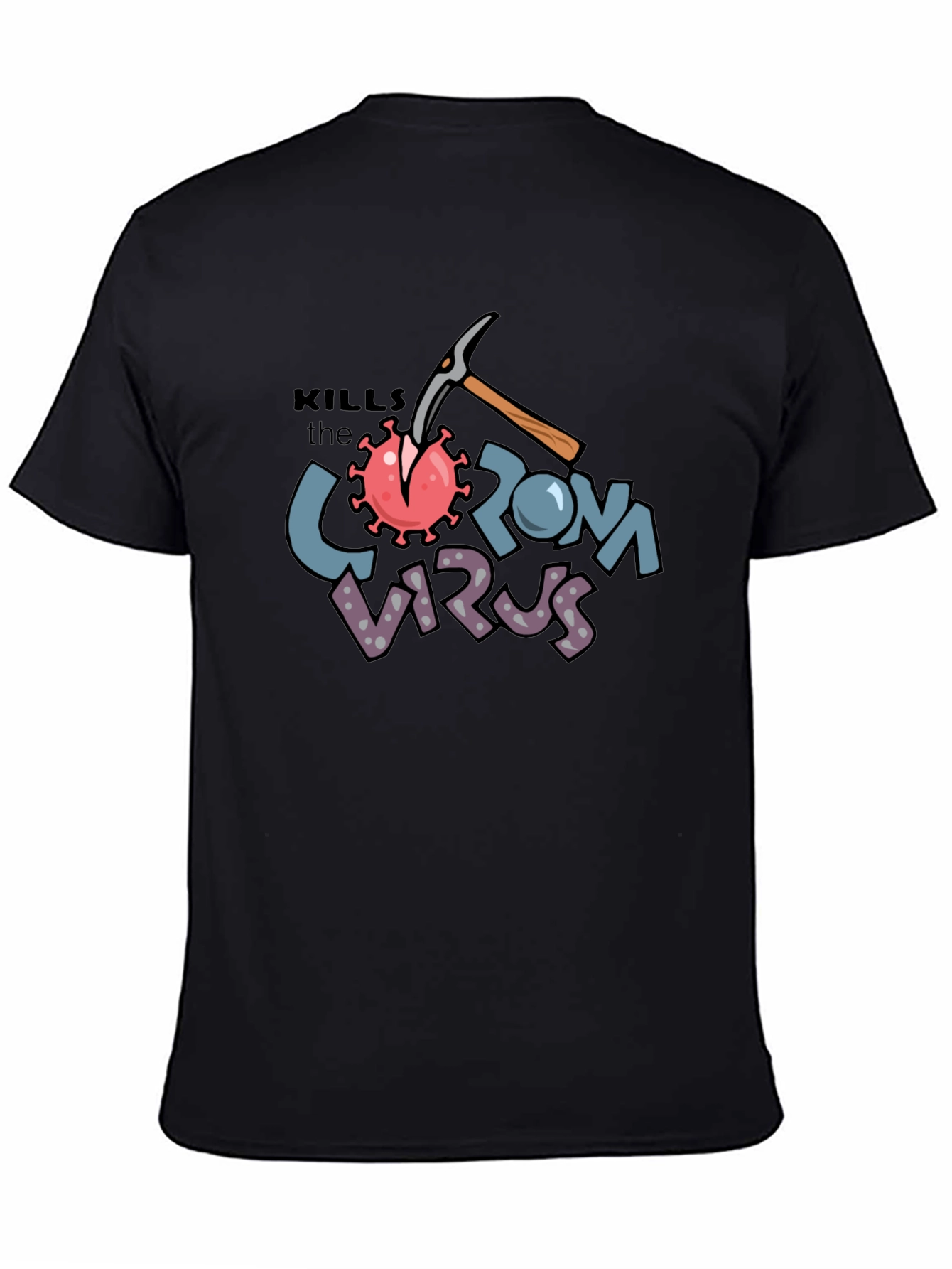 Kills the Corona Virus Black T-Shirt