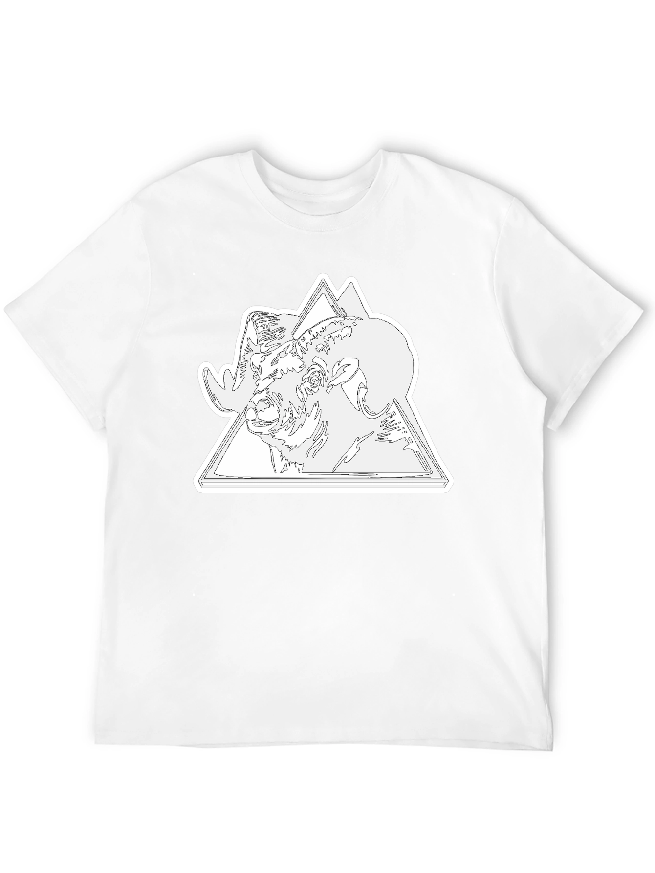 Ram & Mountain Graphic Tee - Black Cotton