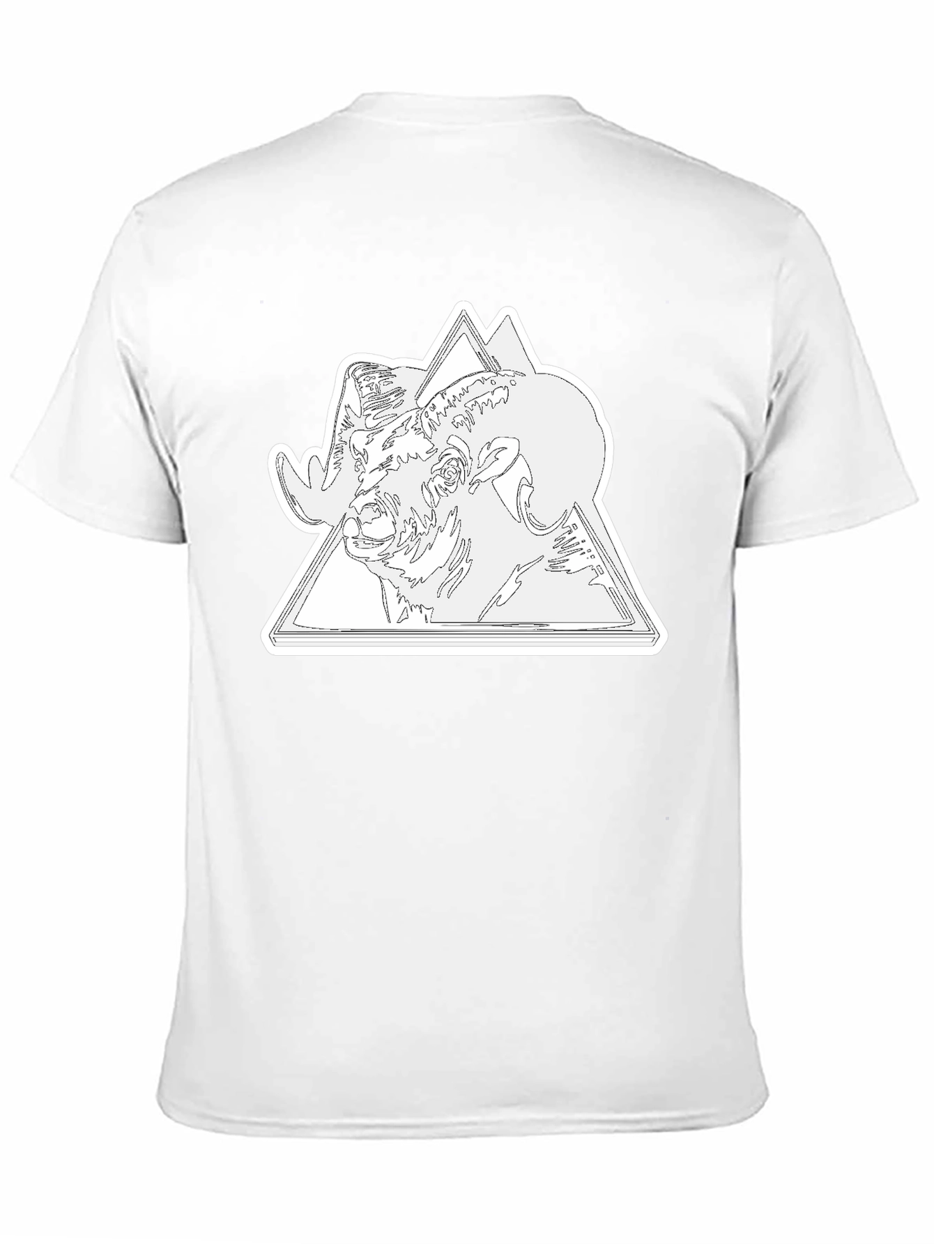 Ram & Mountain Graphic Tee - Black Cotton