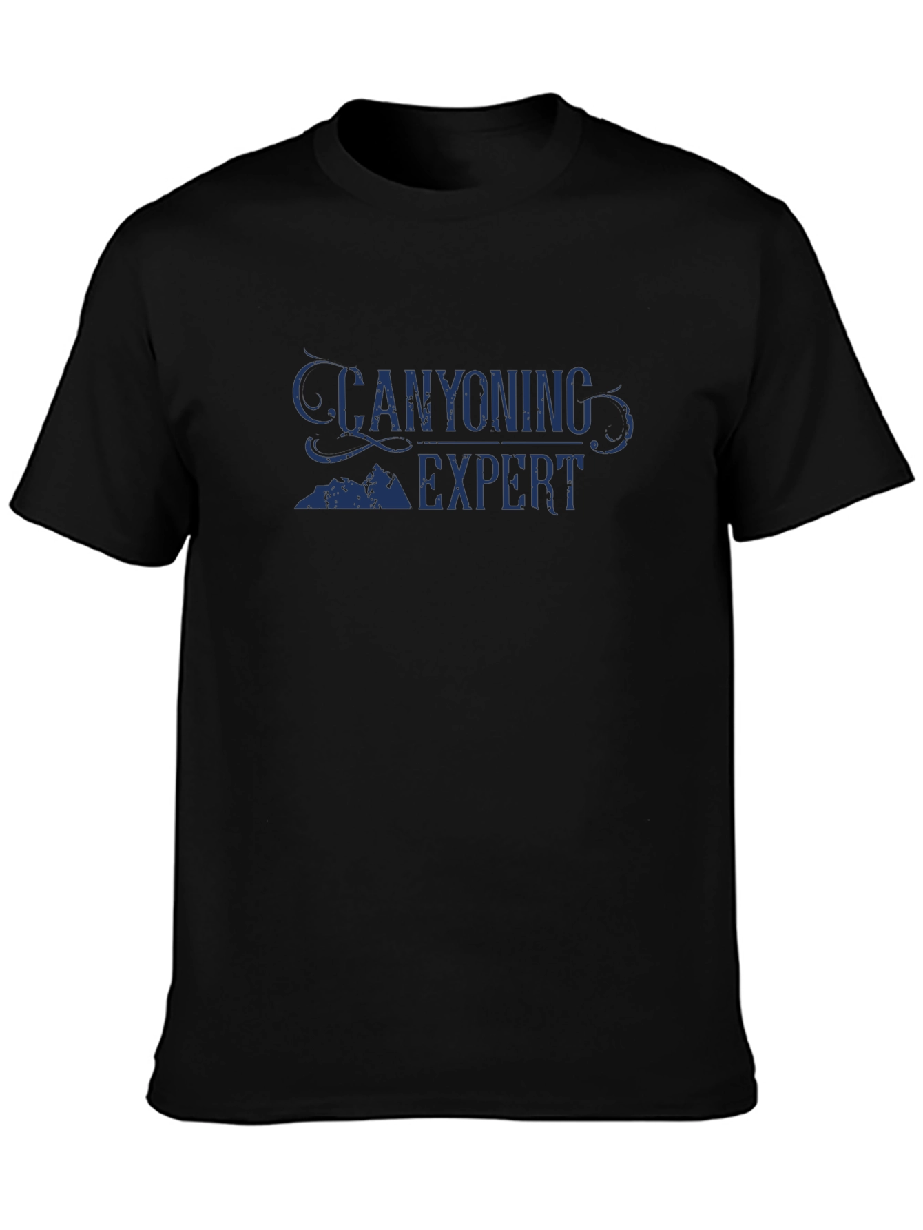 Canyoning Expert Graphic Tee - Black Casual T-Shirt