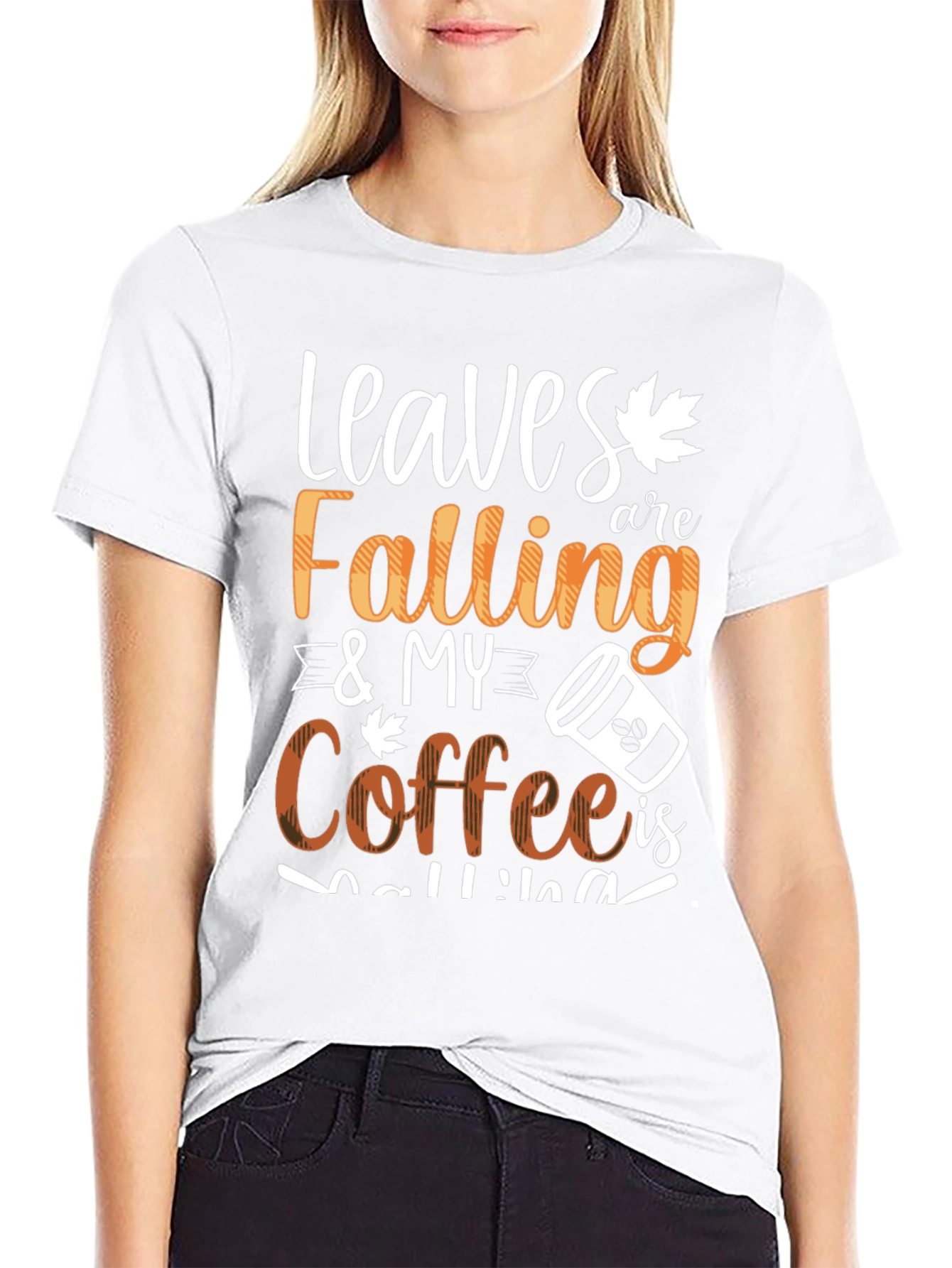 Leaves Falling & My Coffee Is Calling Graphic Tee