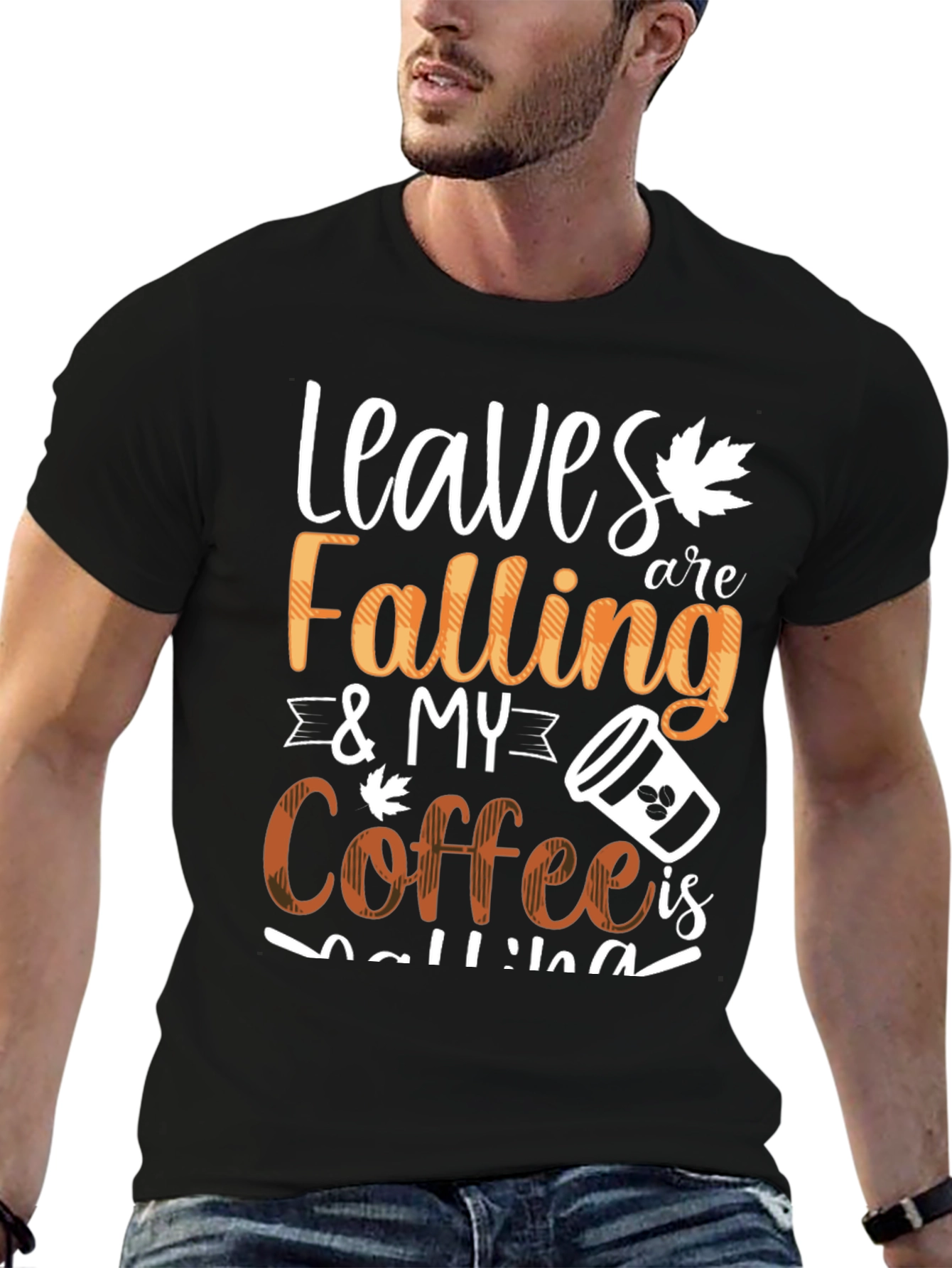 Leaves Falling & My Coffee Is Calling Graphic Tee