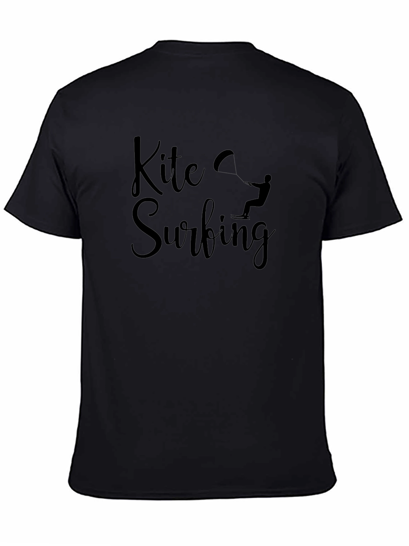 Kite Surfing Black Graphic Tee - Water Sports