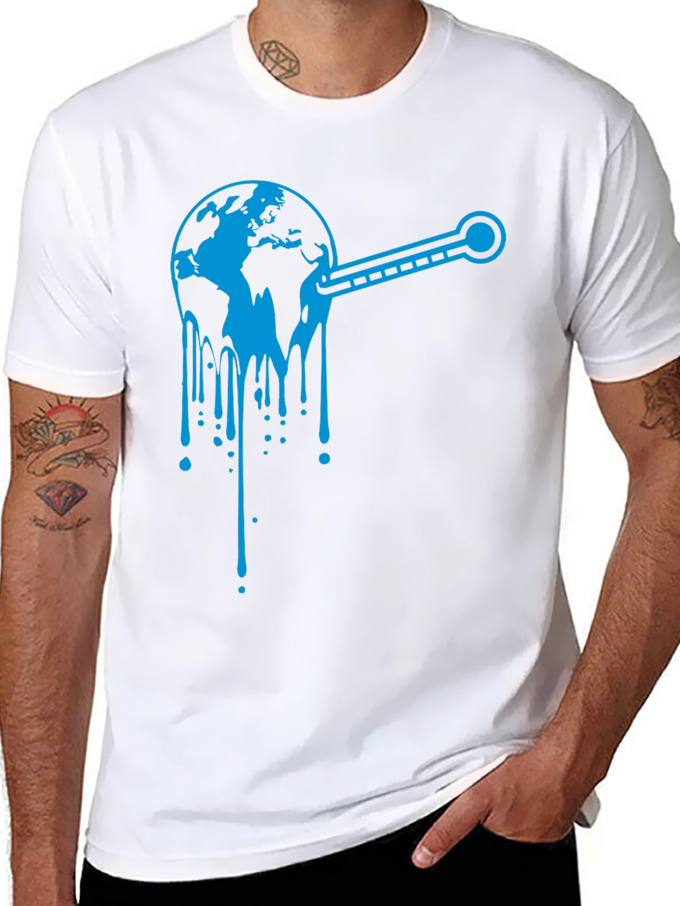 Climate Change Awareness Graphic T-Shirt - Black