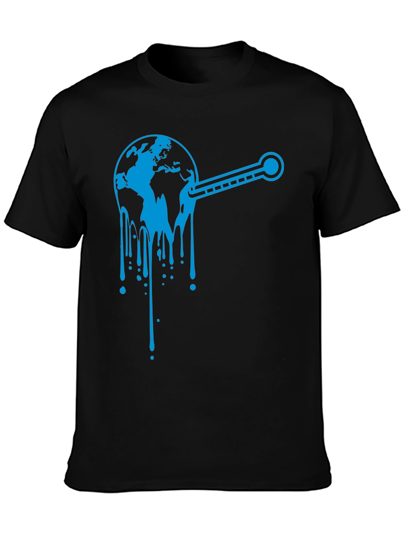 Climate Change Awareness Graphic T-Shirt - Black