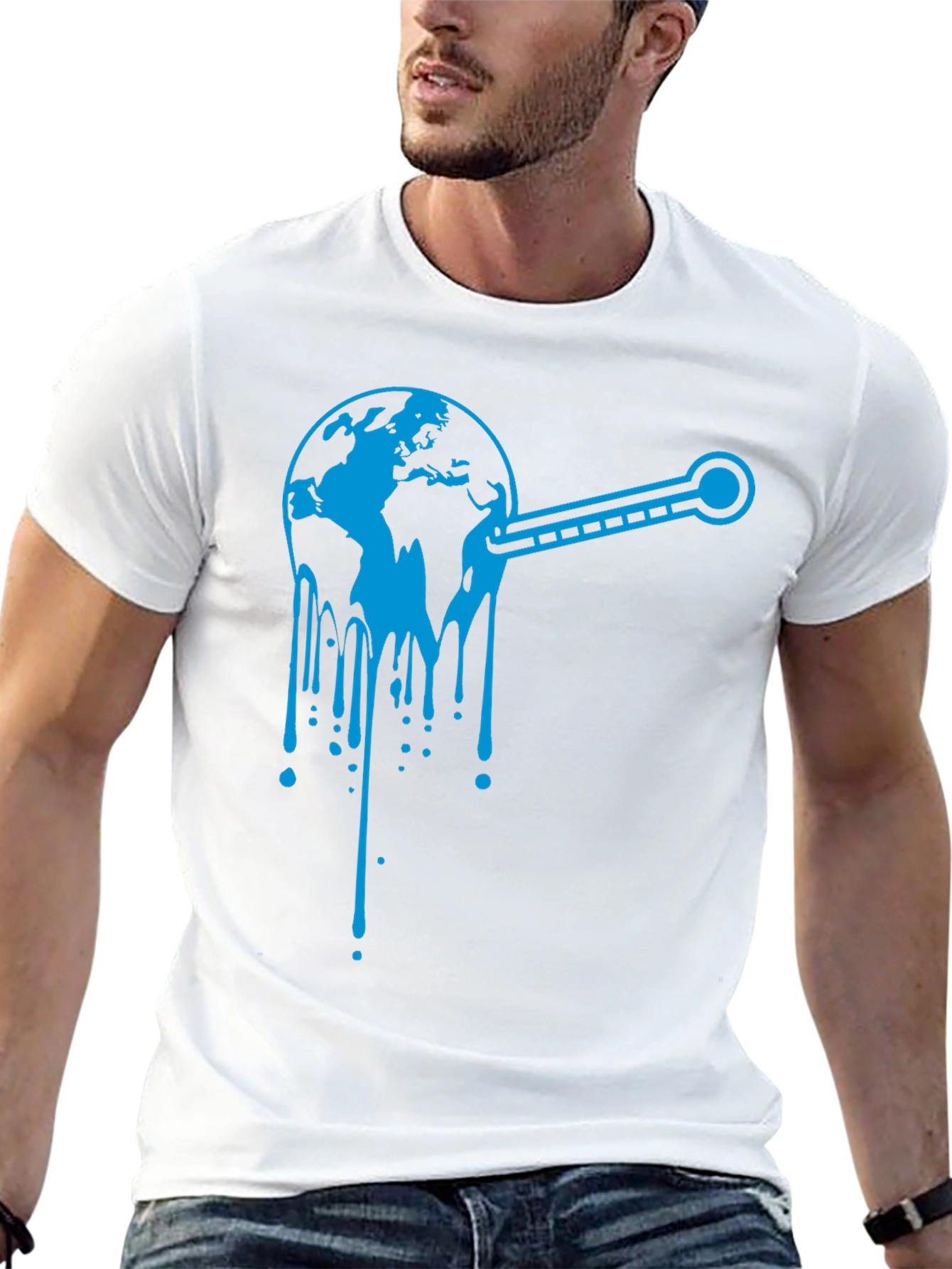 Climate Change Awareness Graphic T-Shirt - Black