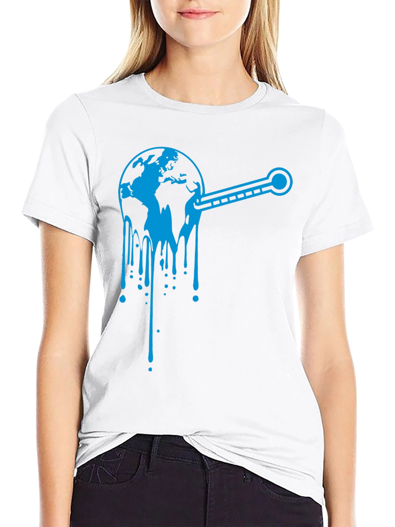 Climate Change Awareness Graphic T-Shirt - Black