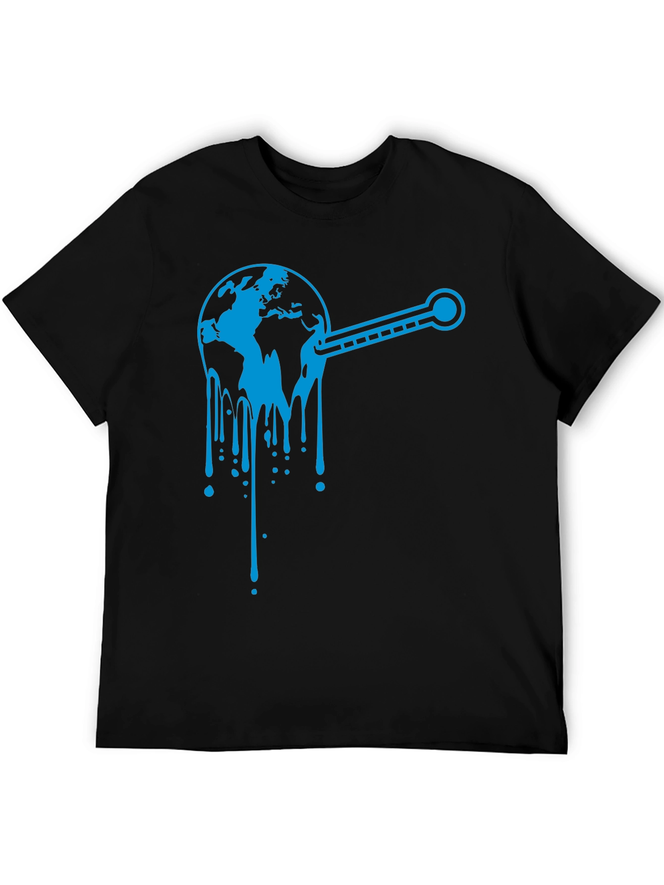 Climate Change Awareness Graphic T-Shirt - Black