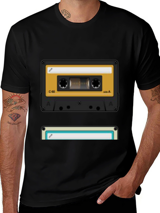 Retro Cassette Tape Graphic T-Shirt - Vintage Music Lover Tee