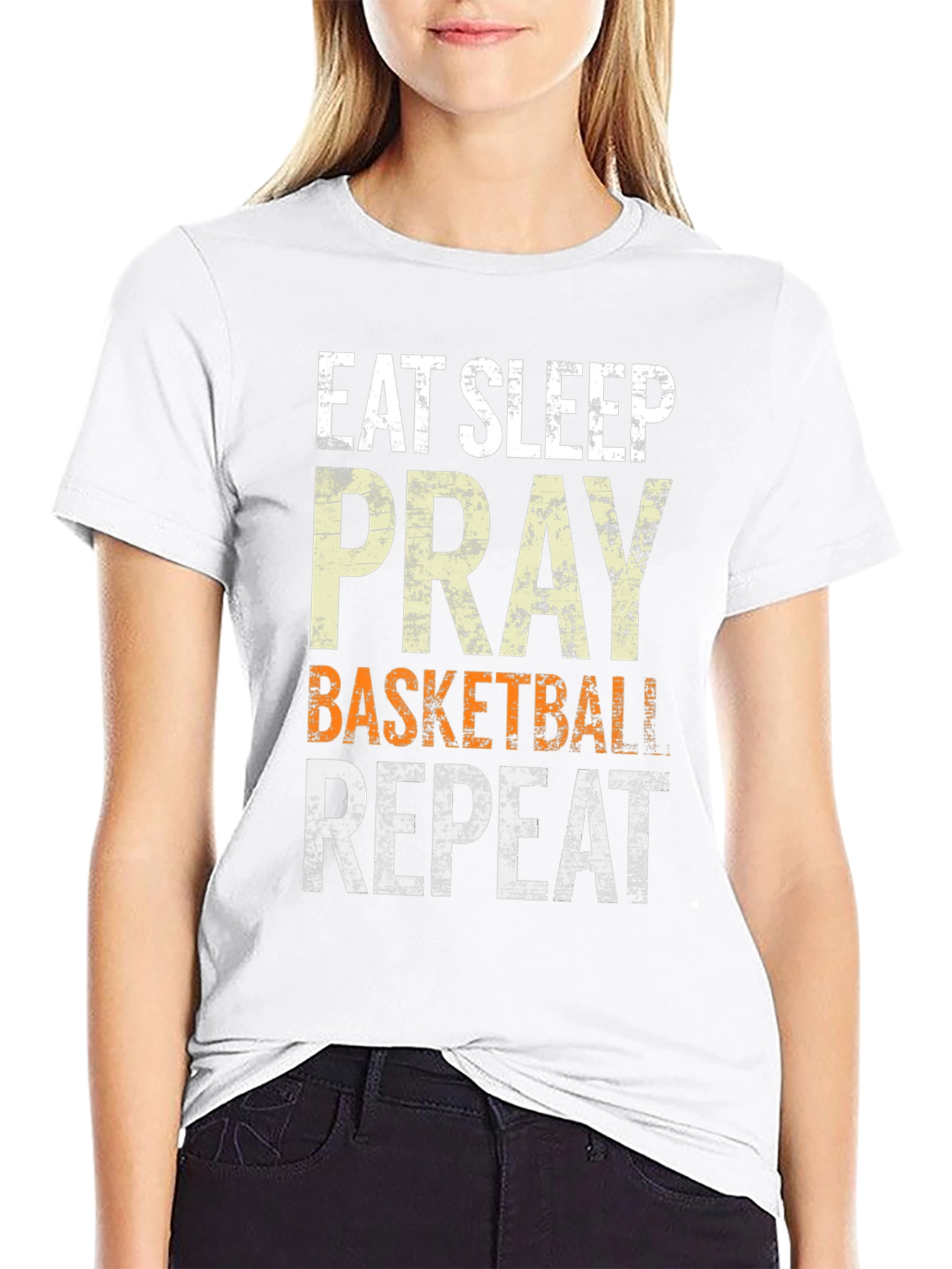 Eat Sleep Pray Basketball Repeat Graphic Tee