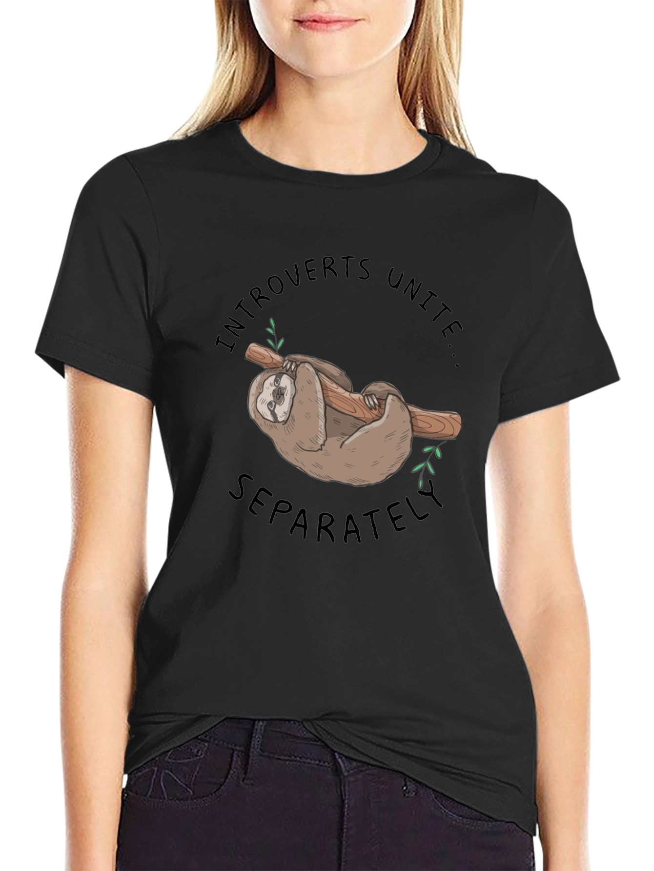 Introvert Unite Sloth Graphic Tee