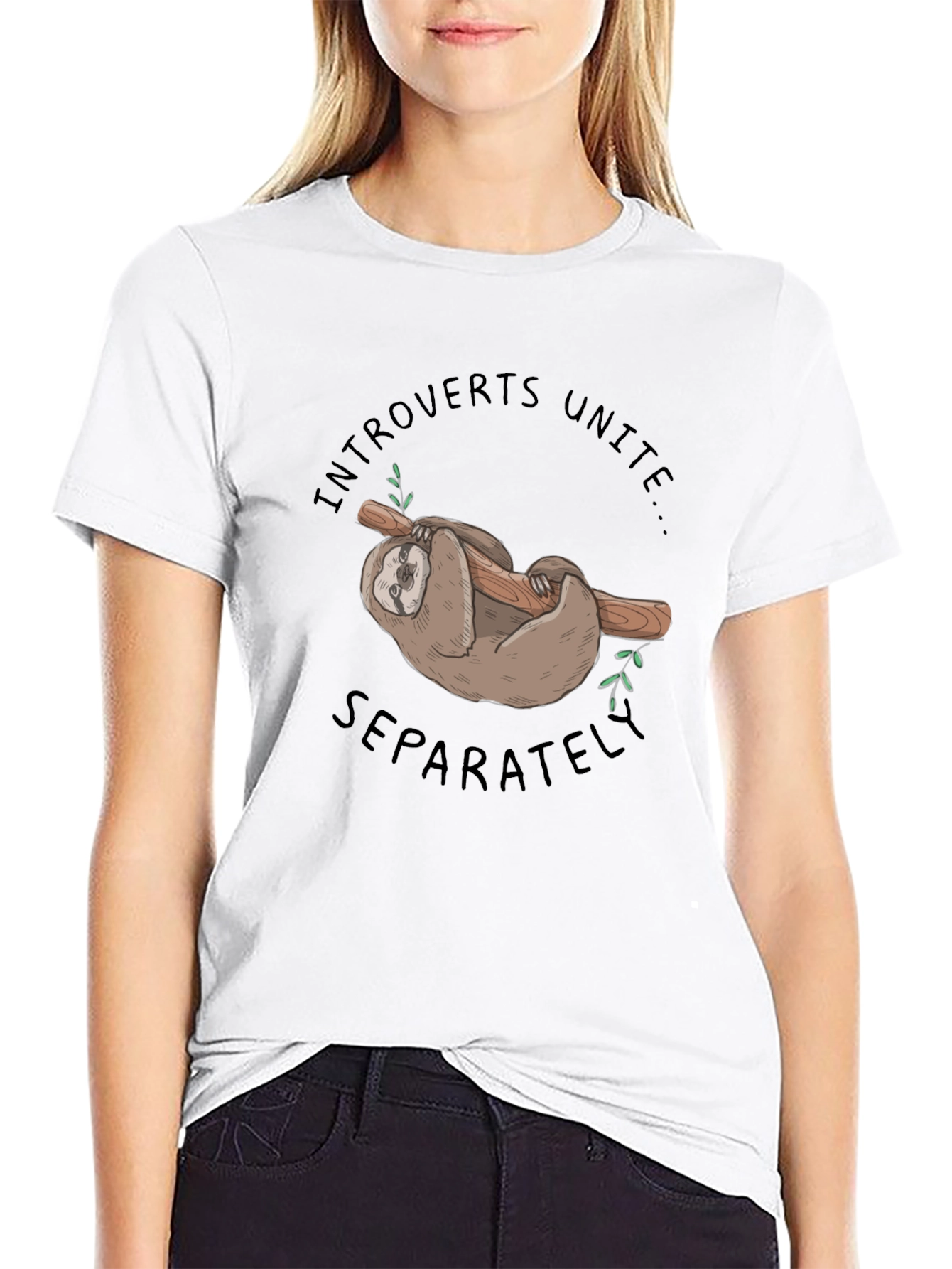 Introvert Unite Sloth Graphic Tee
