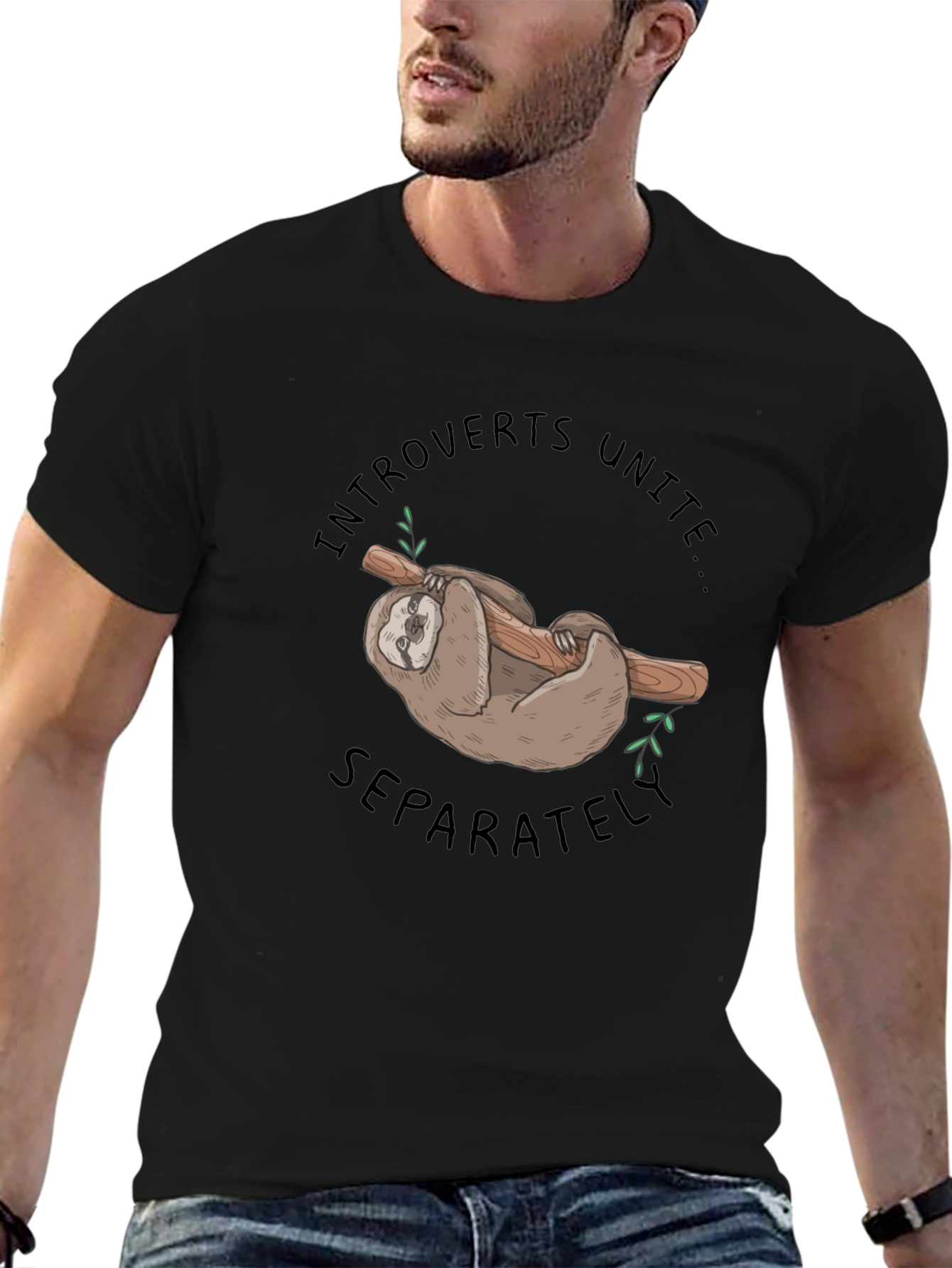 Introvert Unite Sloth Graphic Tee