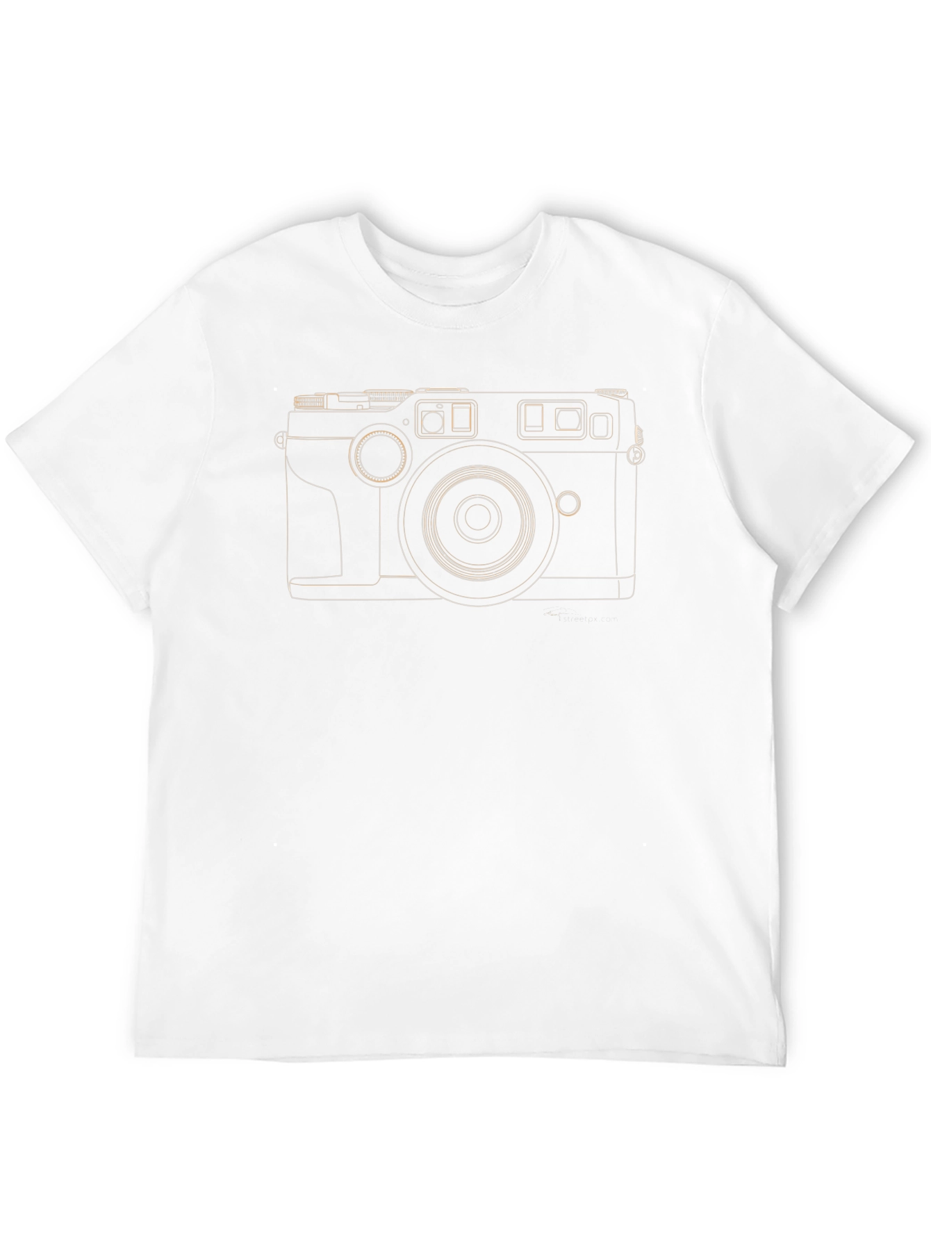 Retro Camera Outline Black T-Shirt