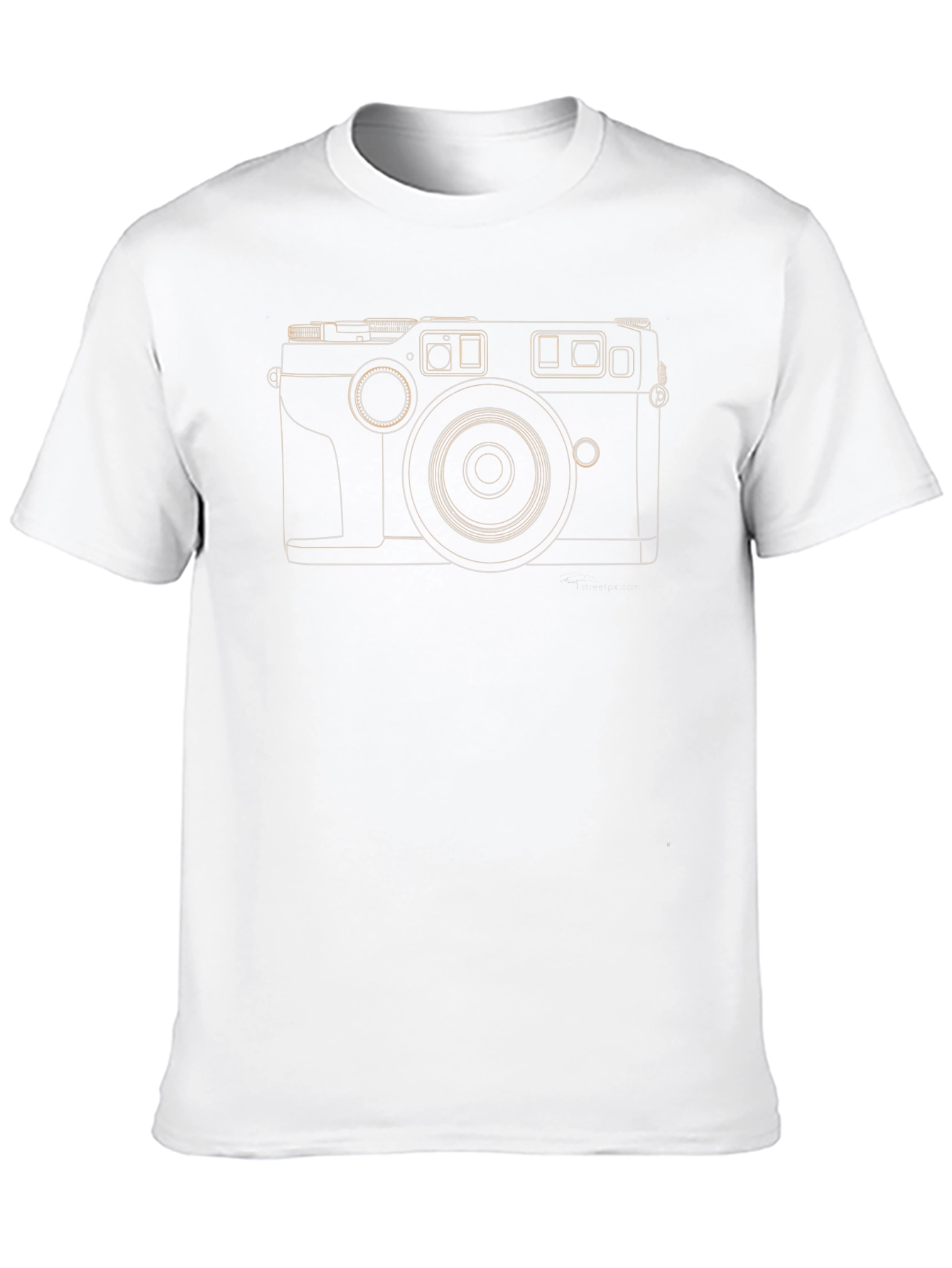 Retro Camera Outline Black T-Shirt