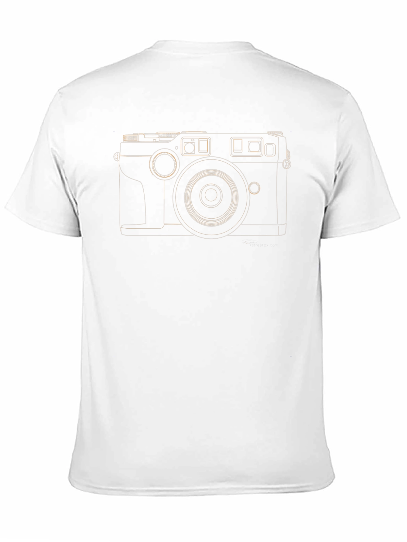 Retro Camera Outline Black T-Shirt