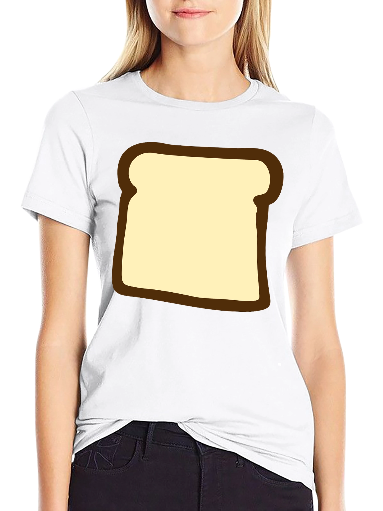 Funny Toast Graphic T-Shirt - Black Comfortable Fit