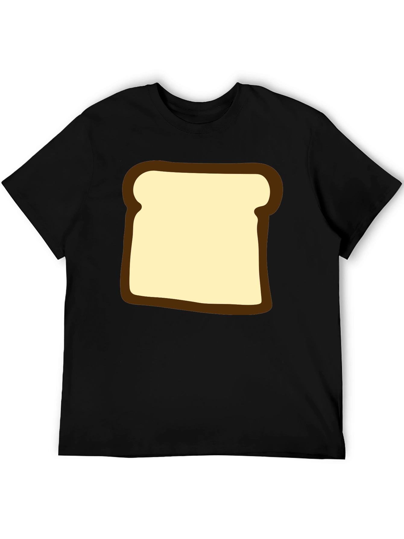 Funny Toast Graphic T-Shirt - Black Comfortable Fit