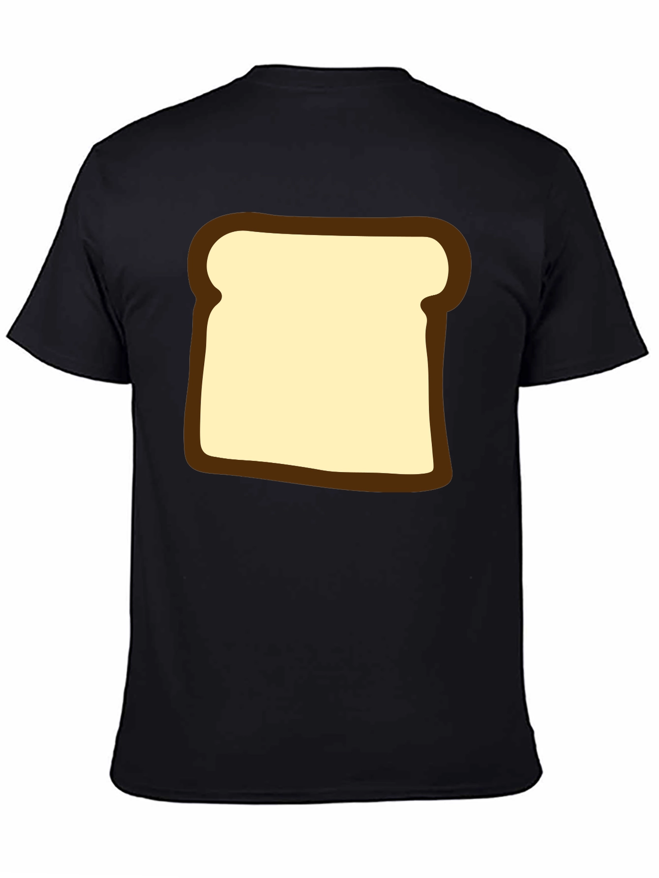 Funny Toast Graphic T-Shirt - Black Comfortable Fit