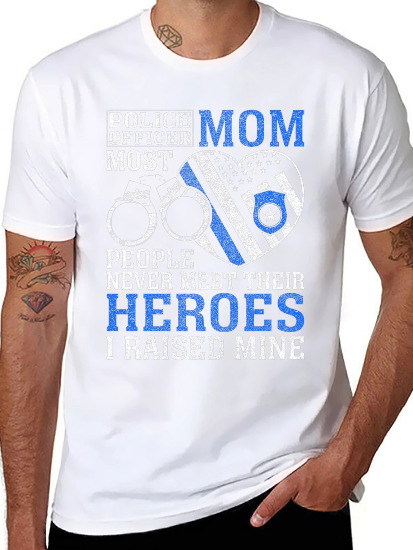 Police Officer Mom Graphic T-Shirt