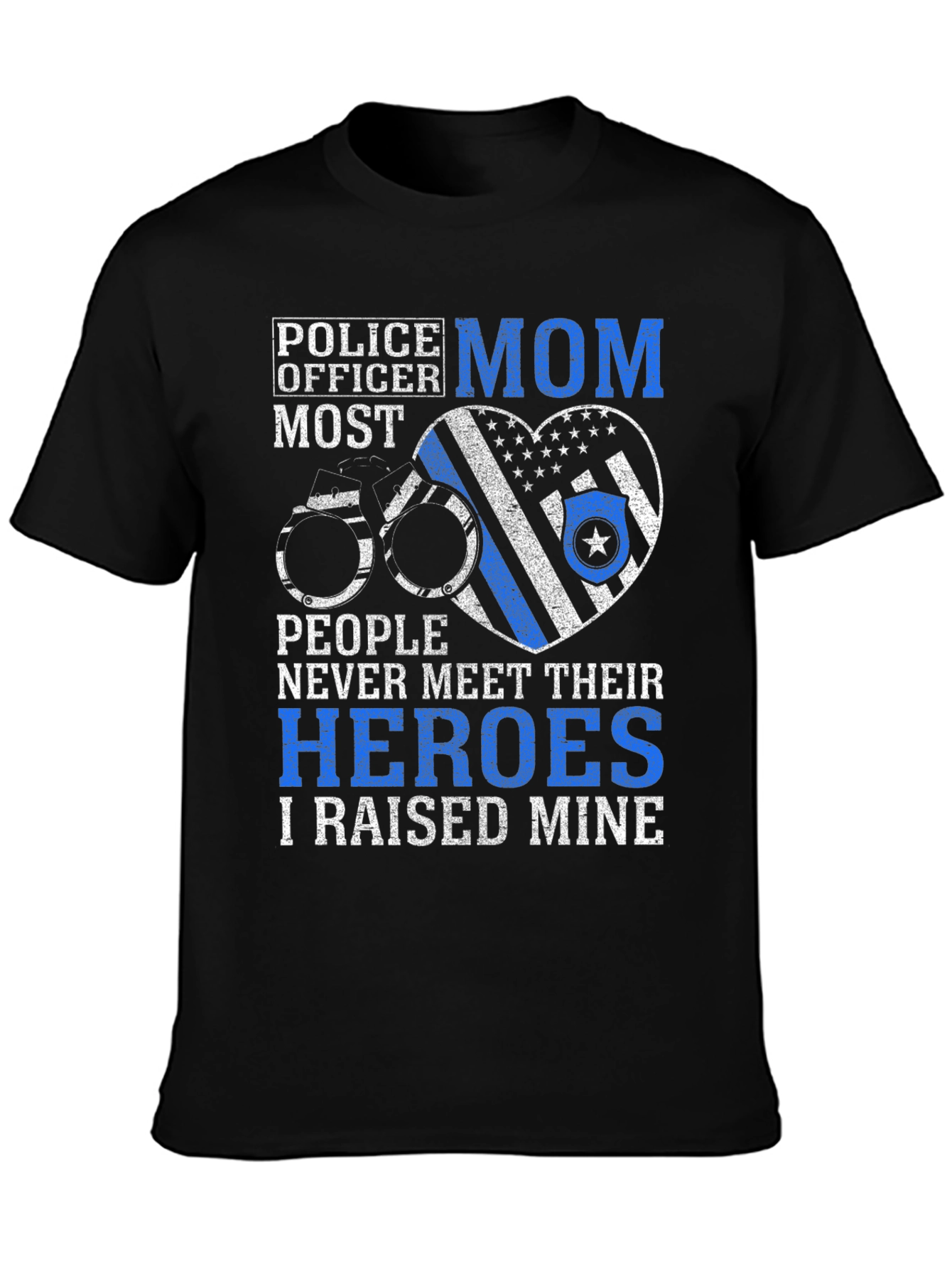 Police Officer Mom Graphic T-Shirt