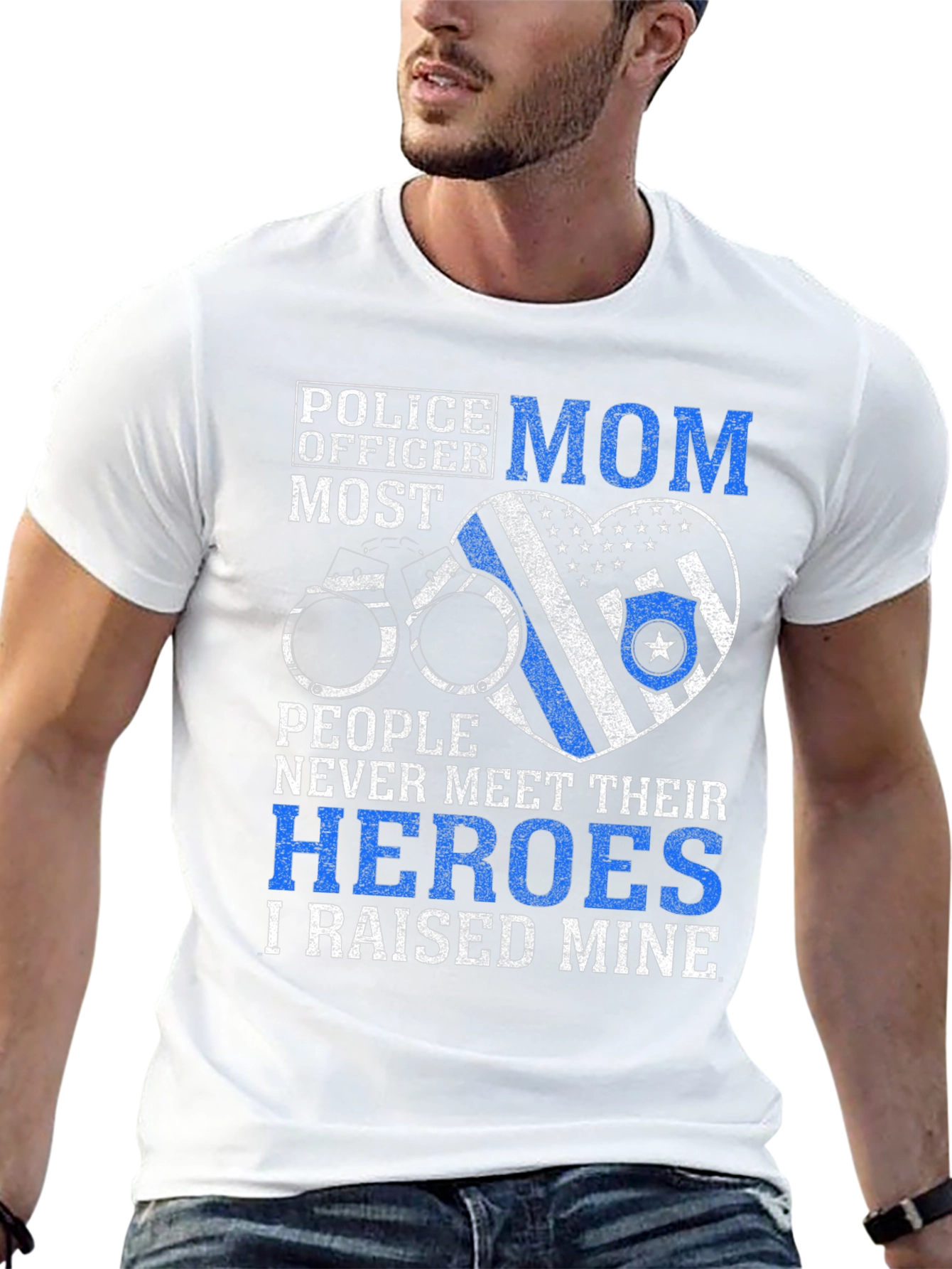 Police Officer Mom Graphic T-Shirt