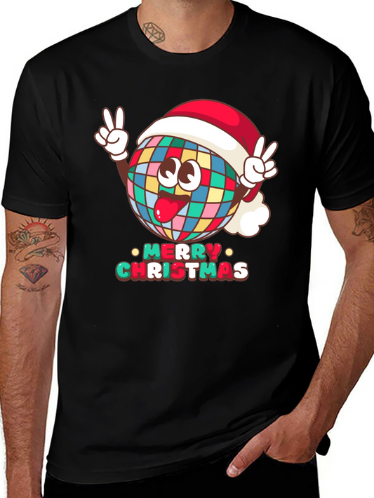 Merry Christmas Disco Ball Graphic Tee