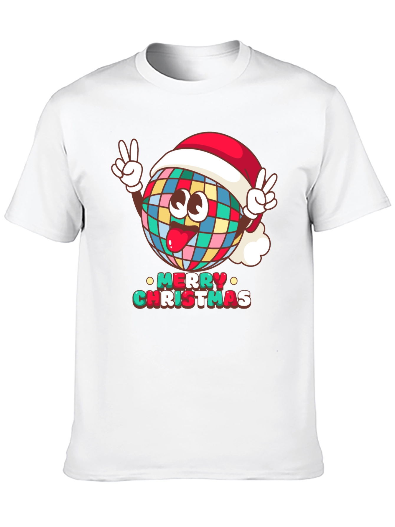 Merry Christmas Disco Ball Graphic Tee