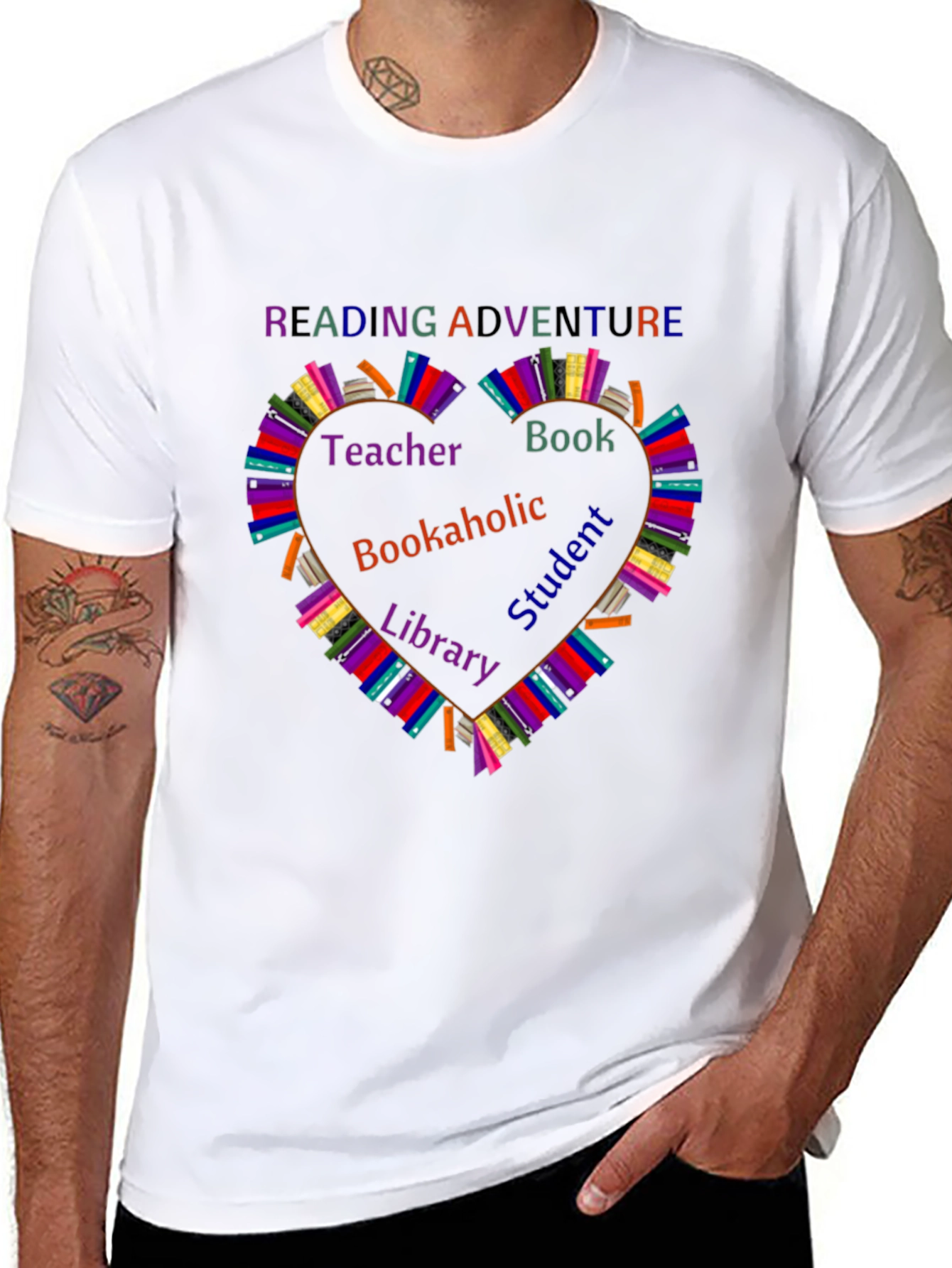 Reading Adventure T-Shirt - Book Lovers Heart Design