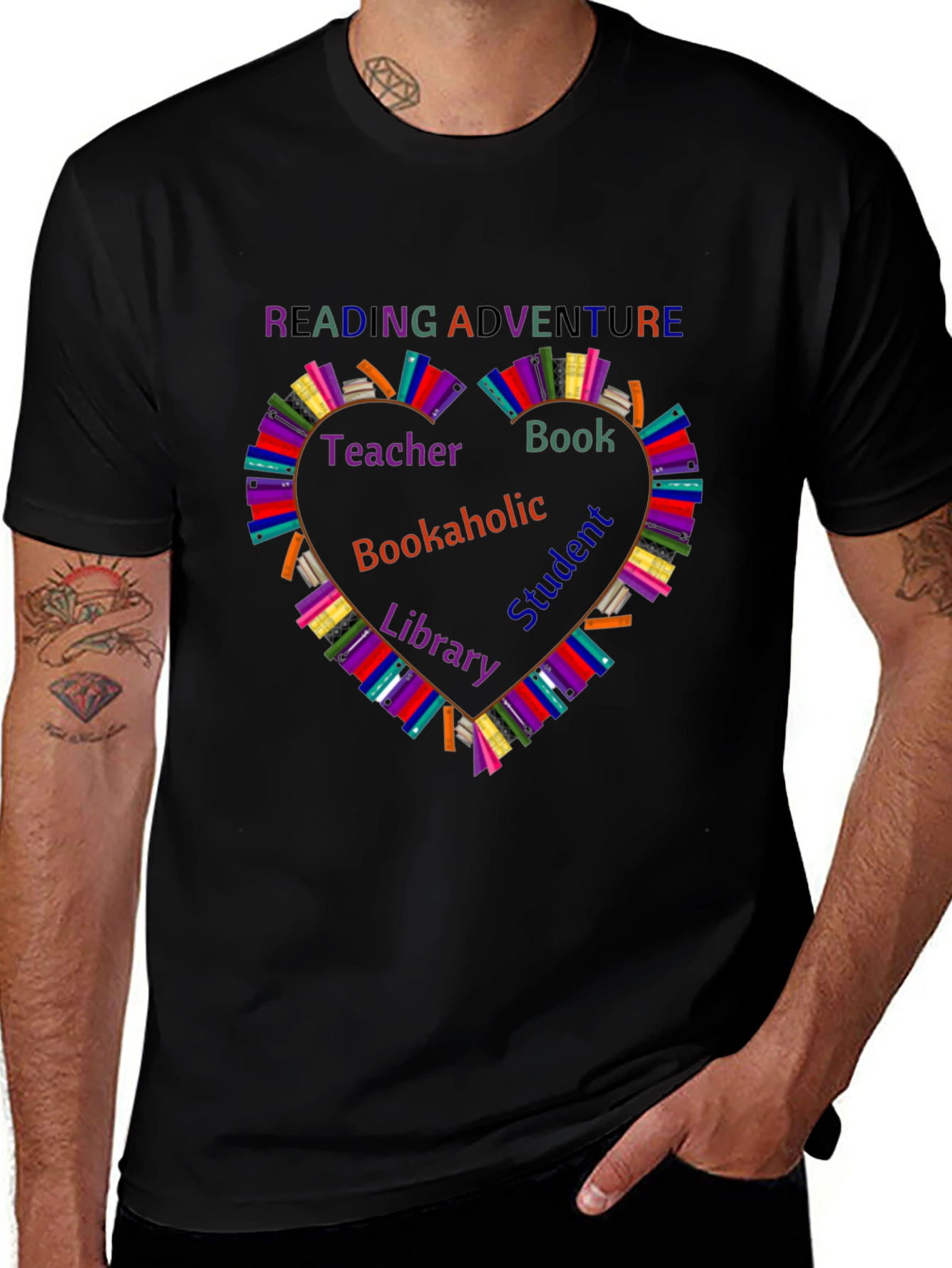 Reading Adventure T-Shirt - Book Lovers Heart Design