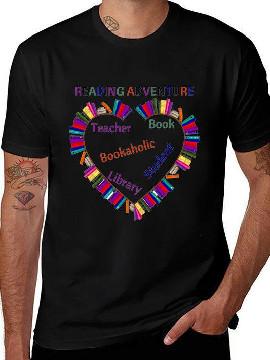Reading Adventure T-Shirt - Book Lovers Heart Design