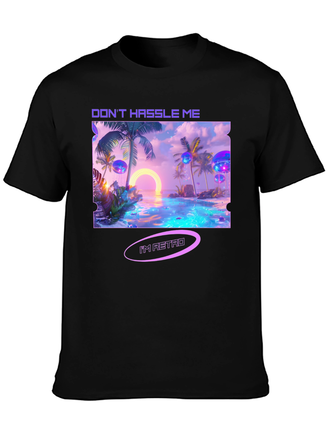 Retro Beach T-Shirt - Dont Hassle Me Im Retro!