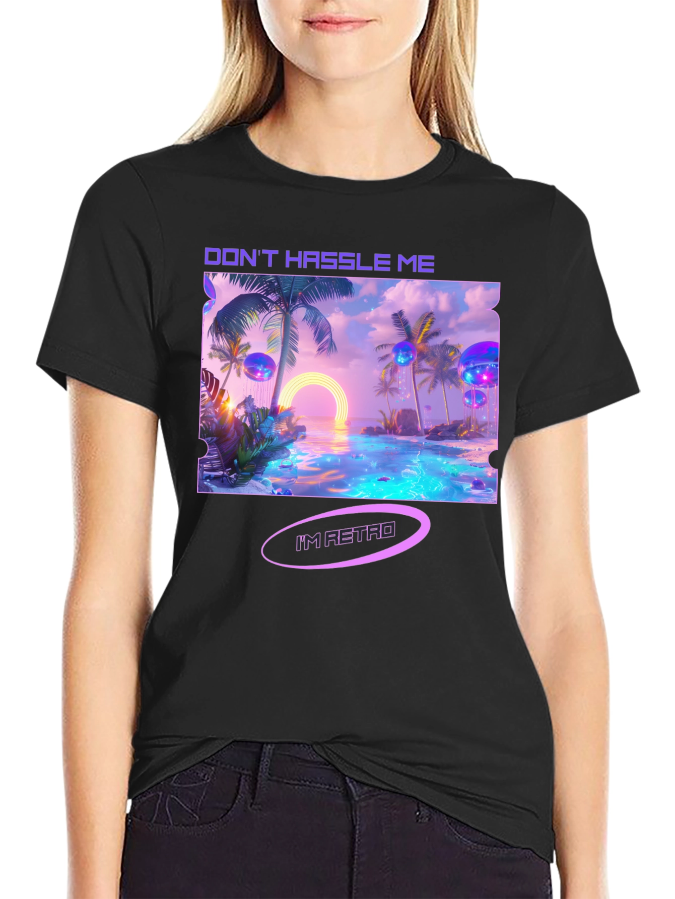Retro Beach T-Shirt - Dont Hassle Me Im Retro!