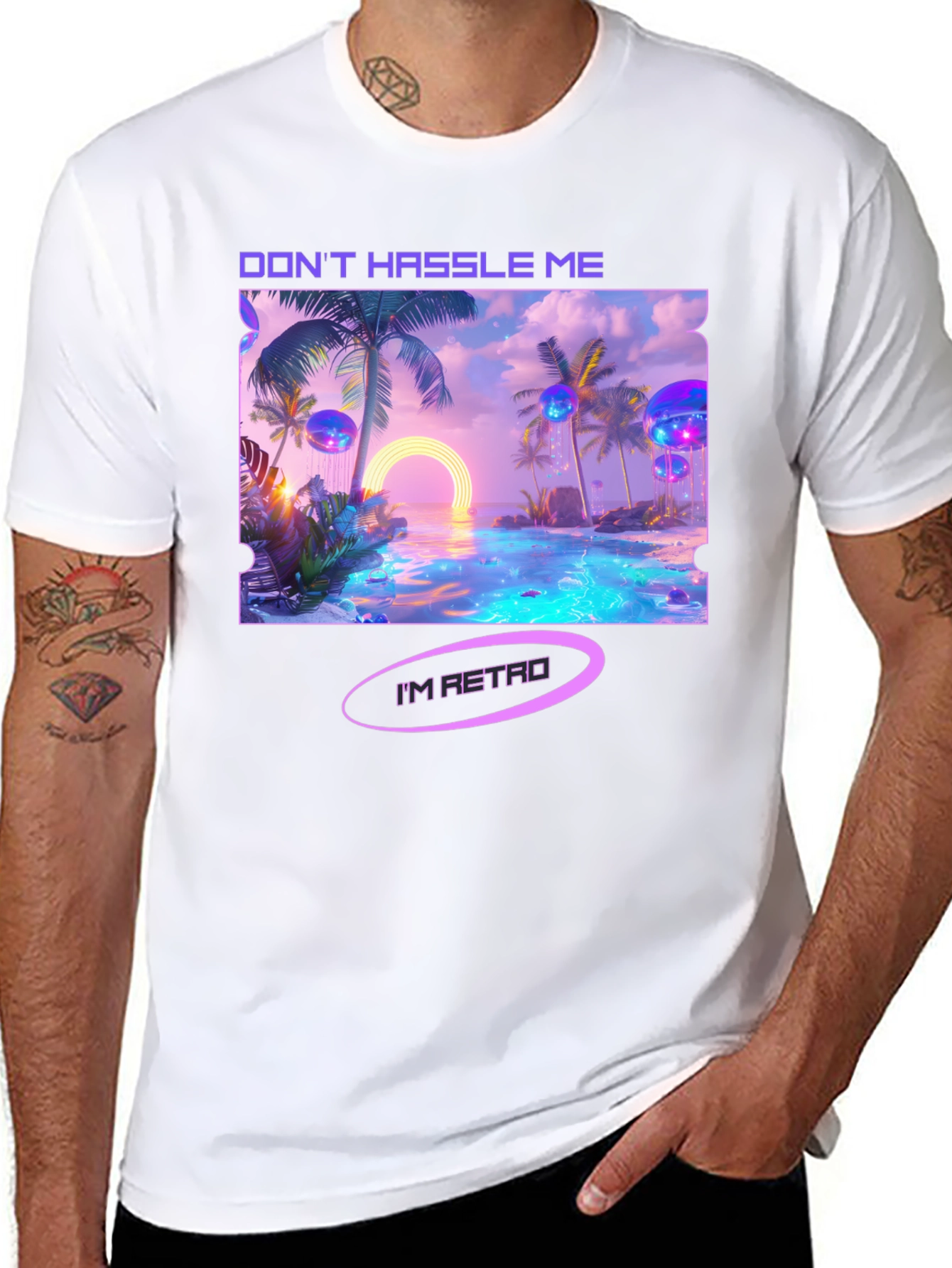 Retro Beach T-Shirt - Dont Hassle Me Im Retro!