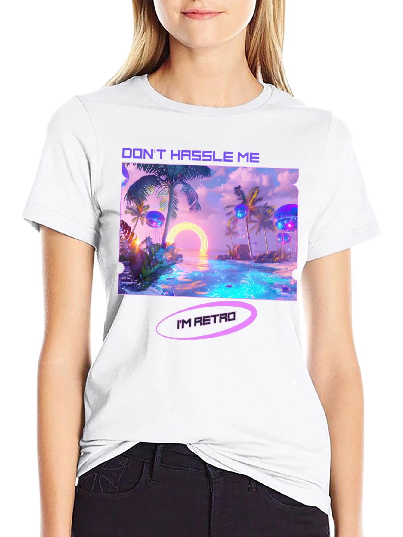 Retro Beach T-Shirt - Dont Hassle Me Im Retro!
