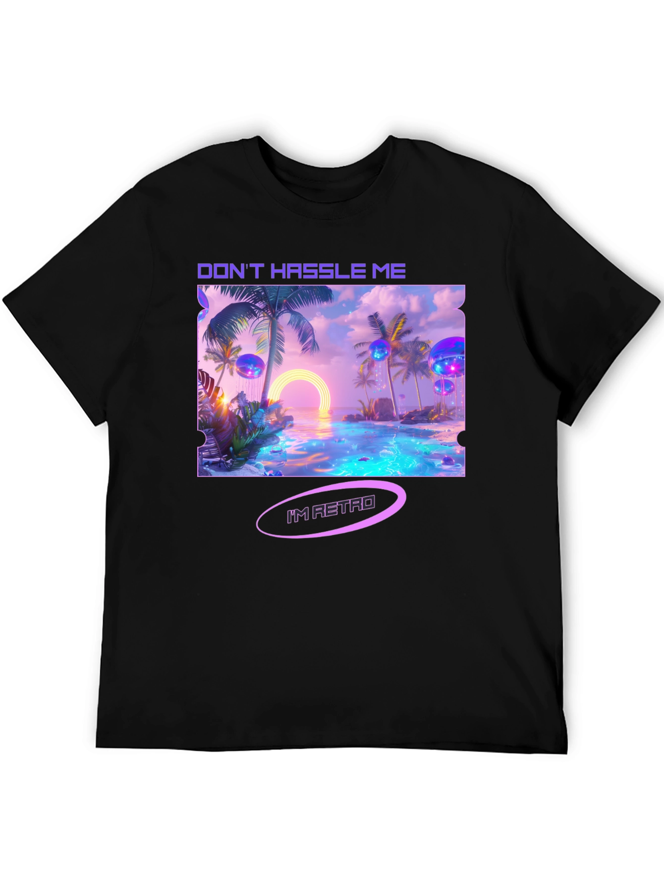 Retro Beach T-Shirt - Dont Hassle Me Im Retro!