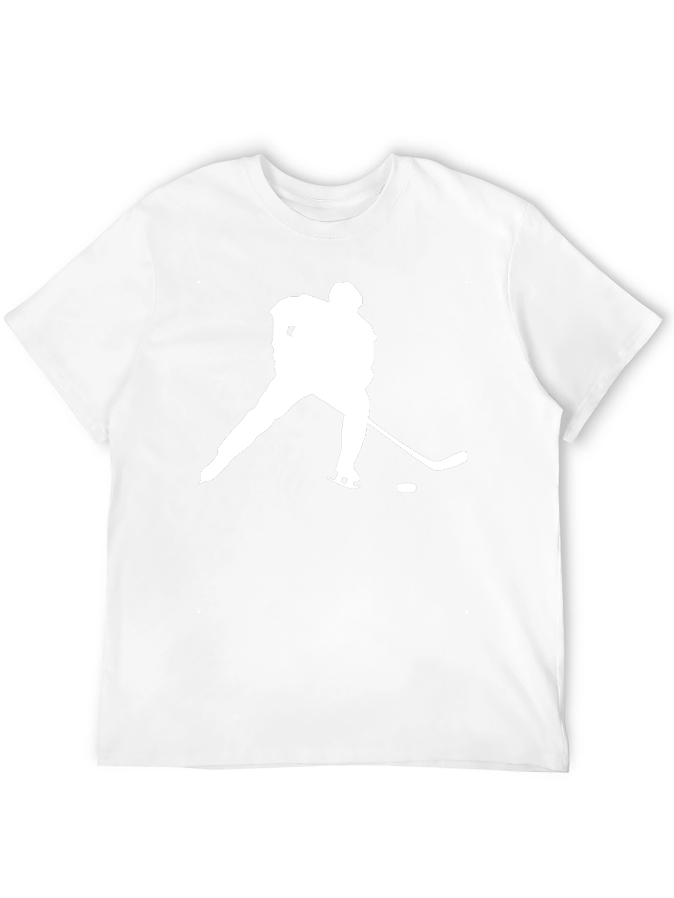 Hockey Player Silhouette T-Shirt - Black