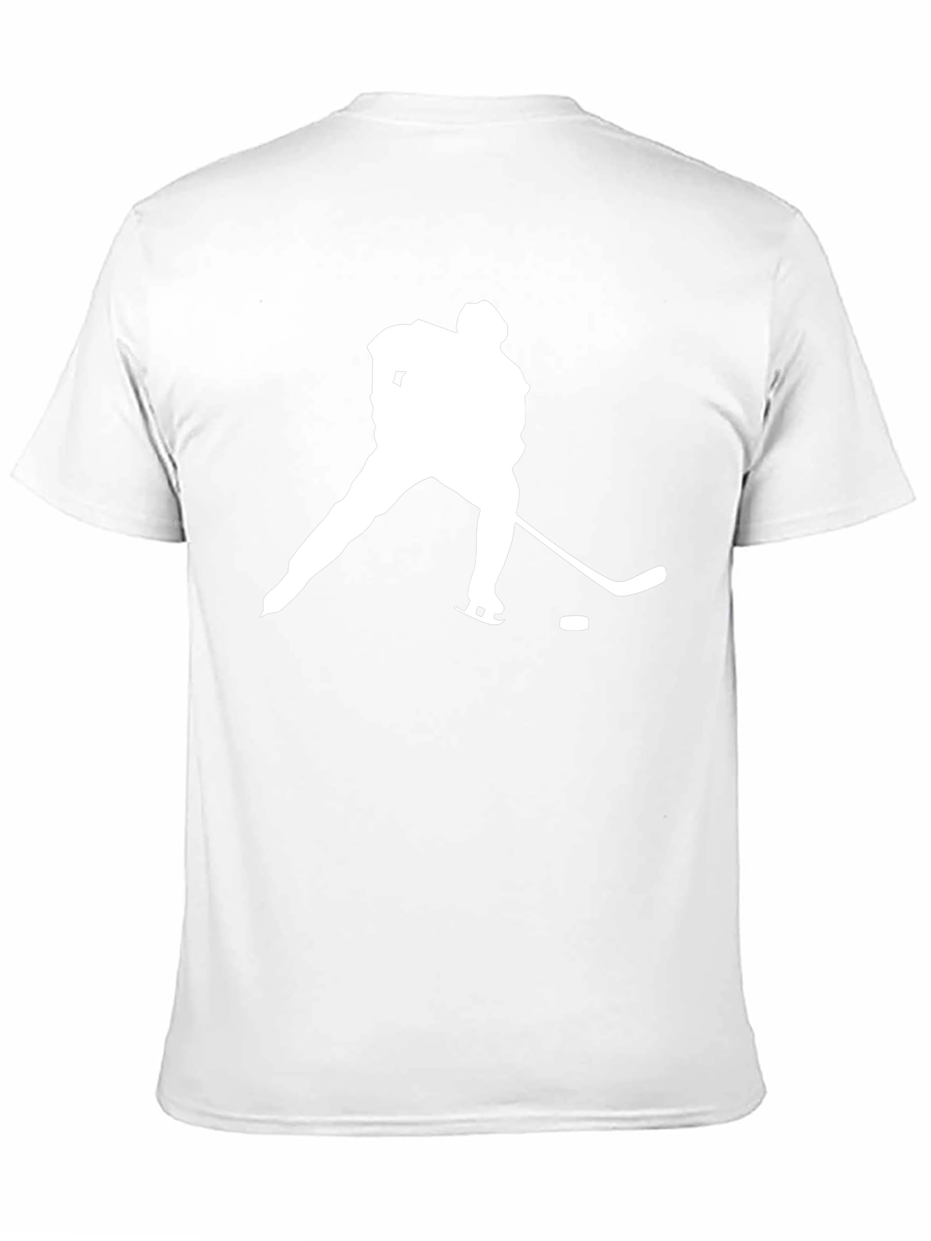 Hockey Player Silhouette T-Shirt - Black
