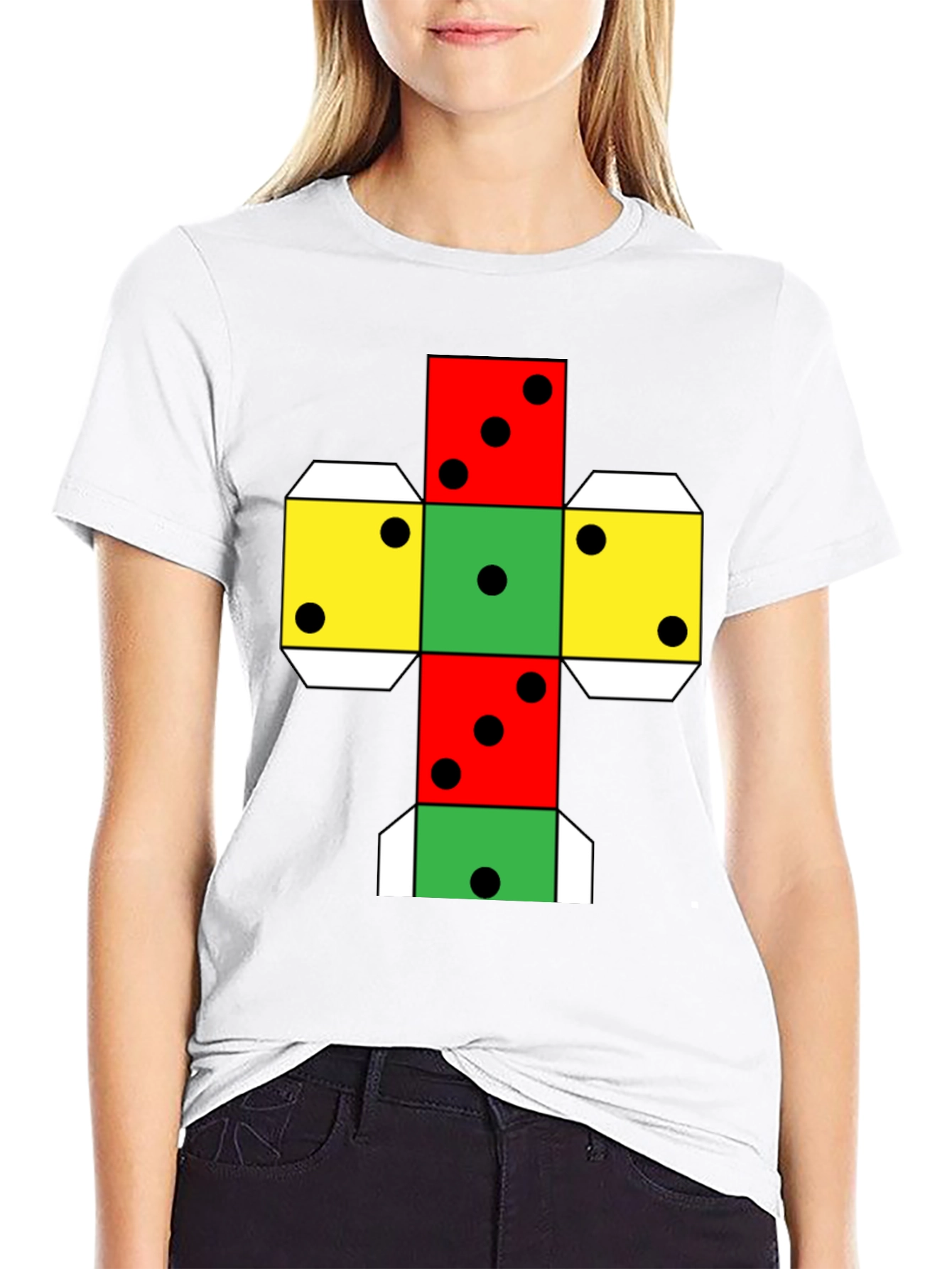 Geometric Dice Unfolded T-Shirt