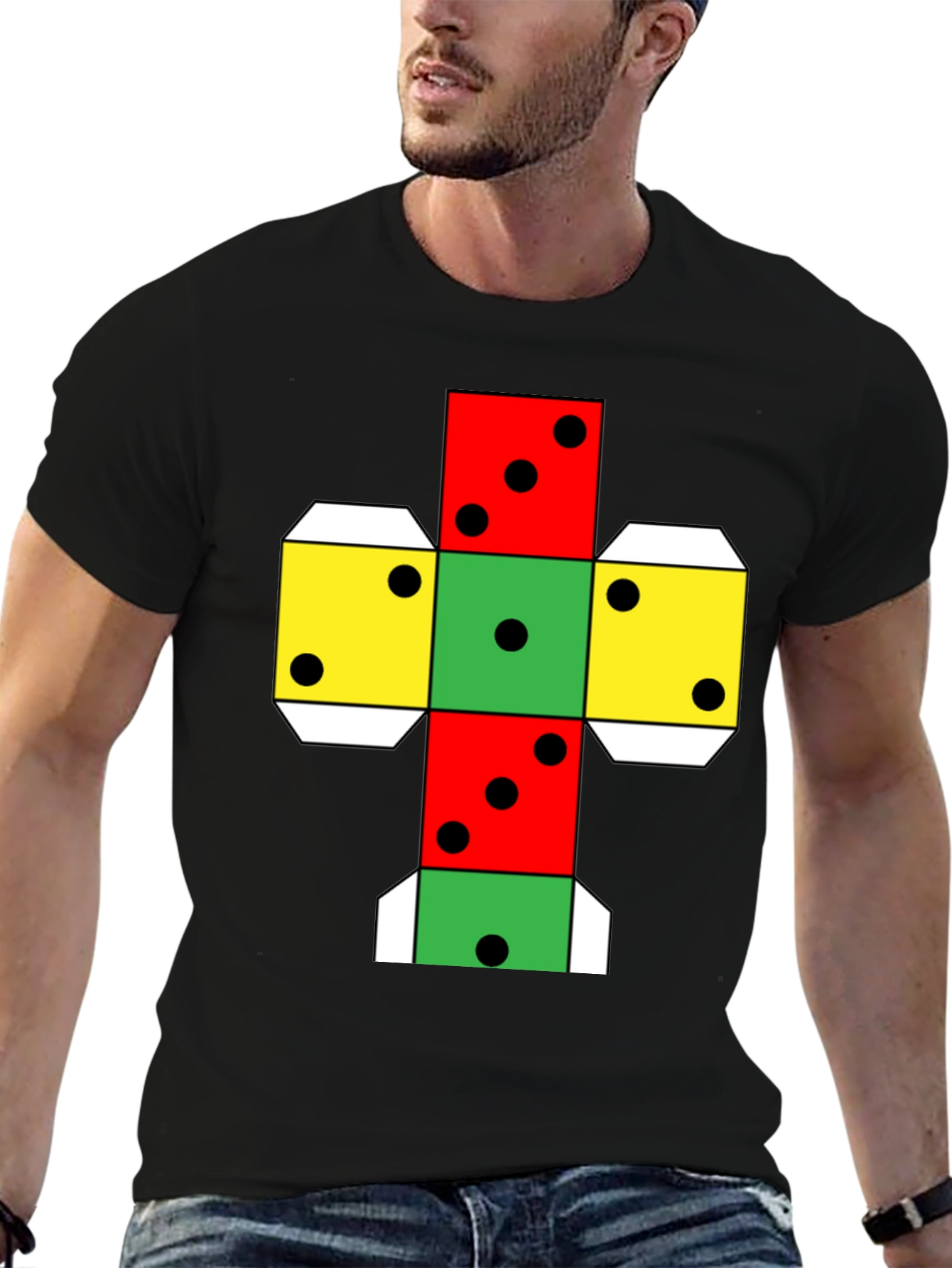 Geometric Dice Unfolded T-Shirt