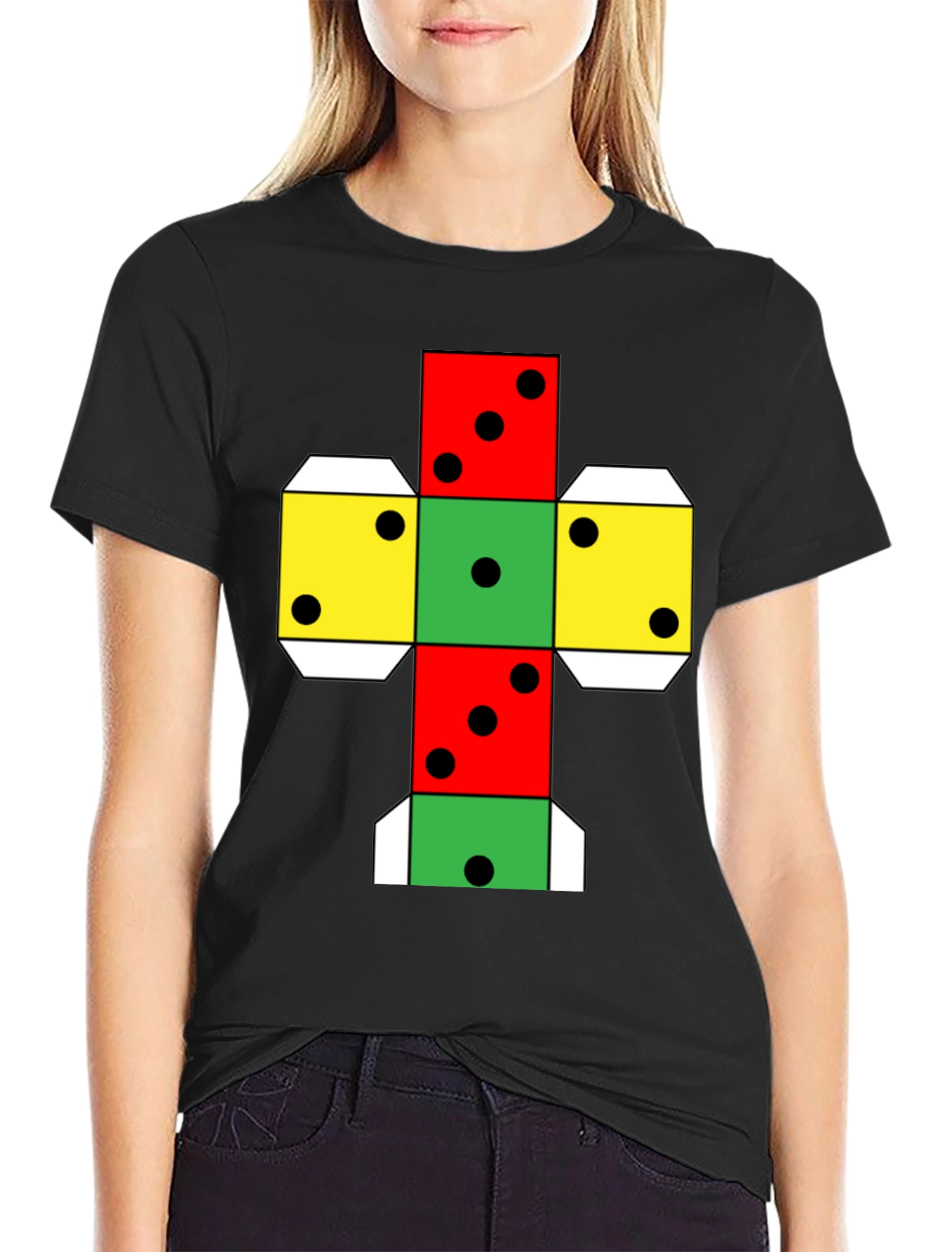 Geometric Dice Unfolded T-Shirt