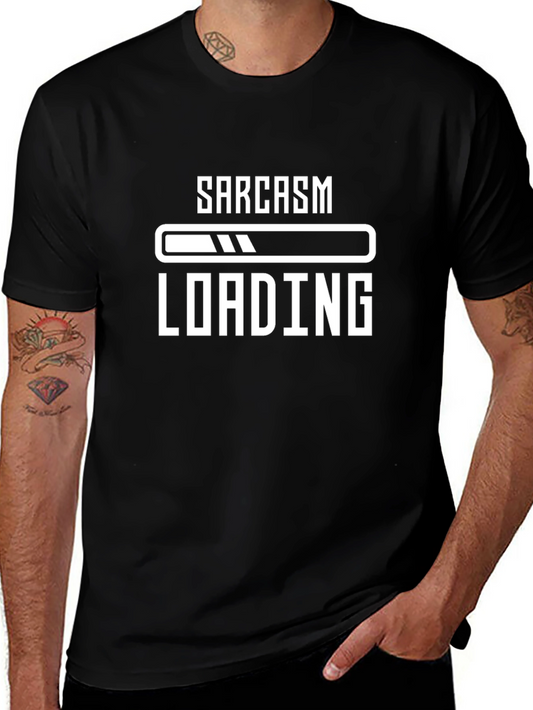 Sarcasm Loading Black Graphic Tee