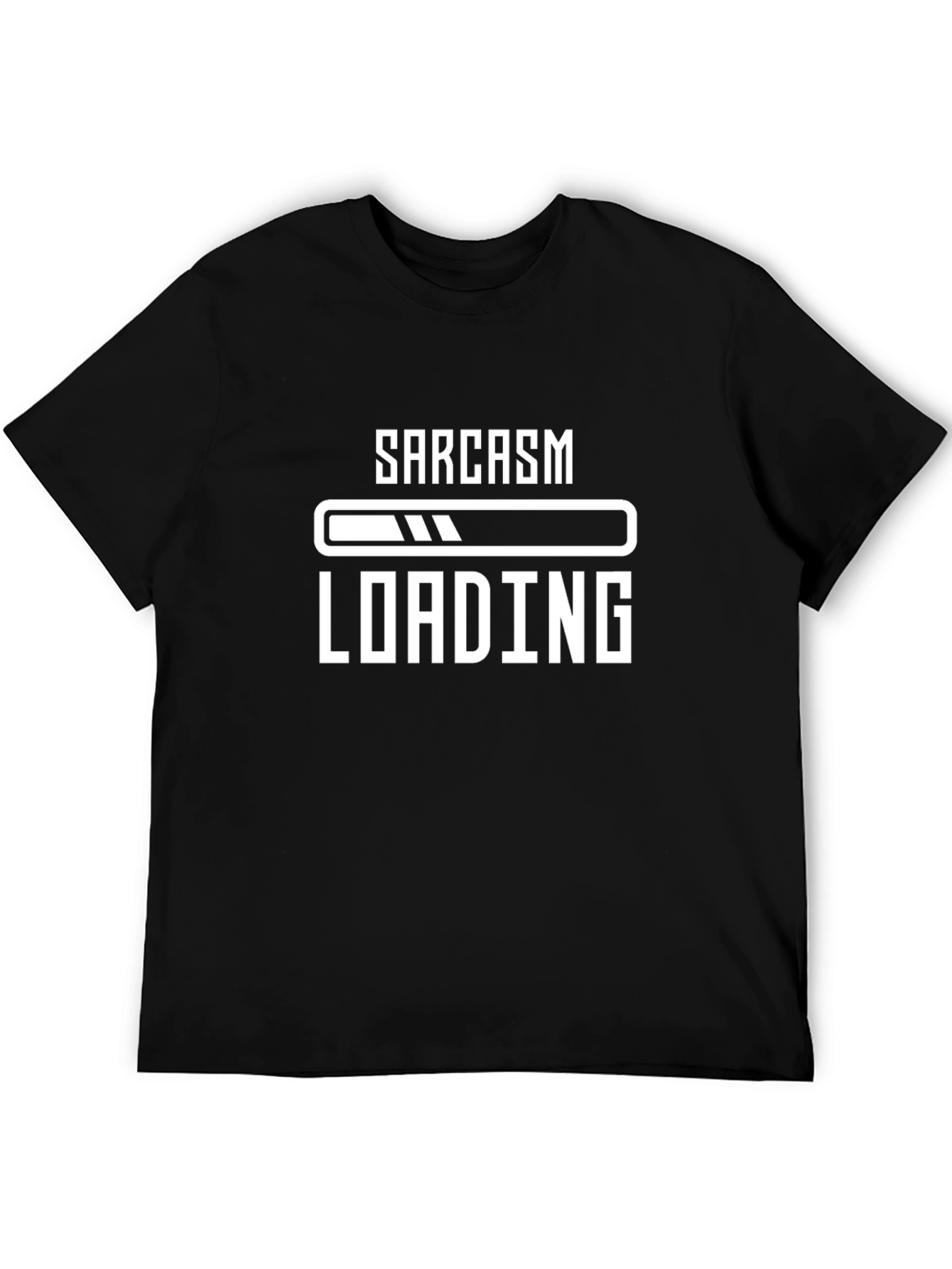 Sarcasm Loading Black Graphic Tee