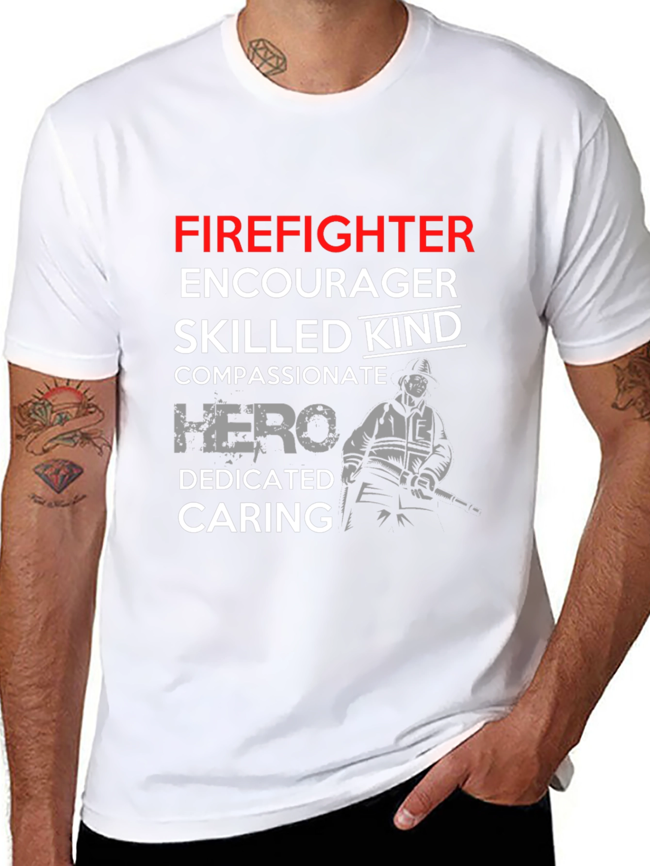 Firefighter Hero Graphic T-Shirt